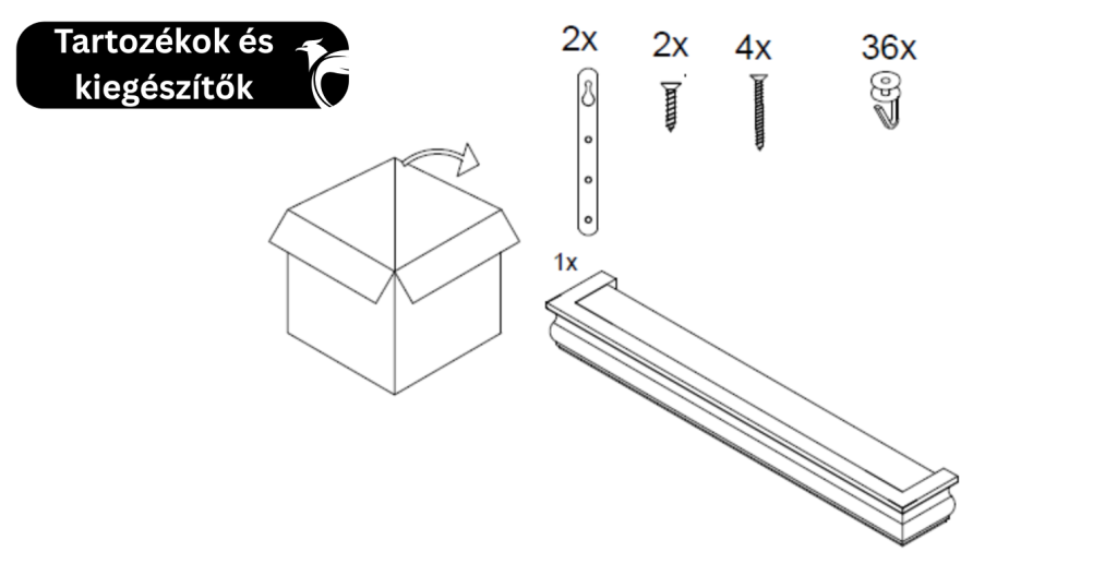 Filip fa előlapos karnis tartozékok