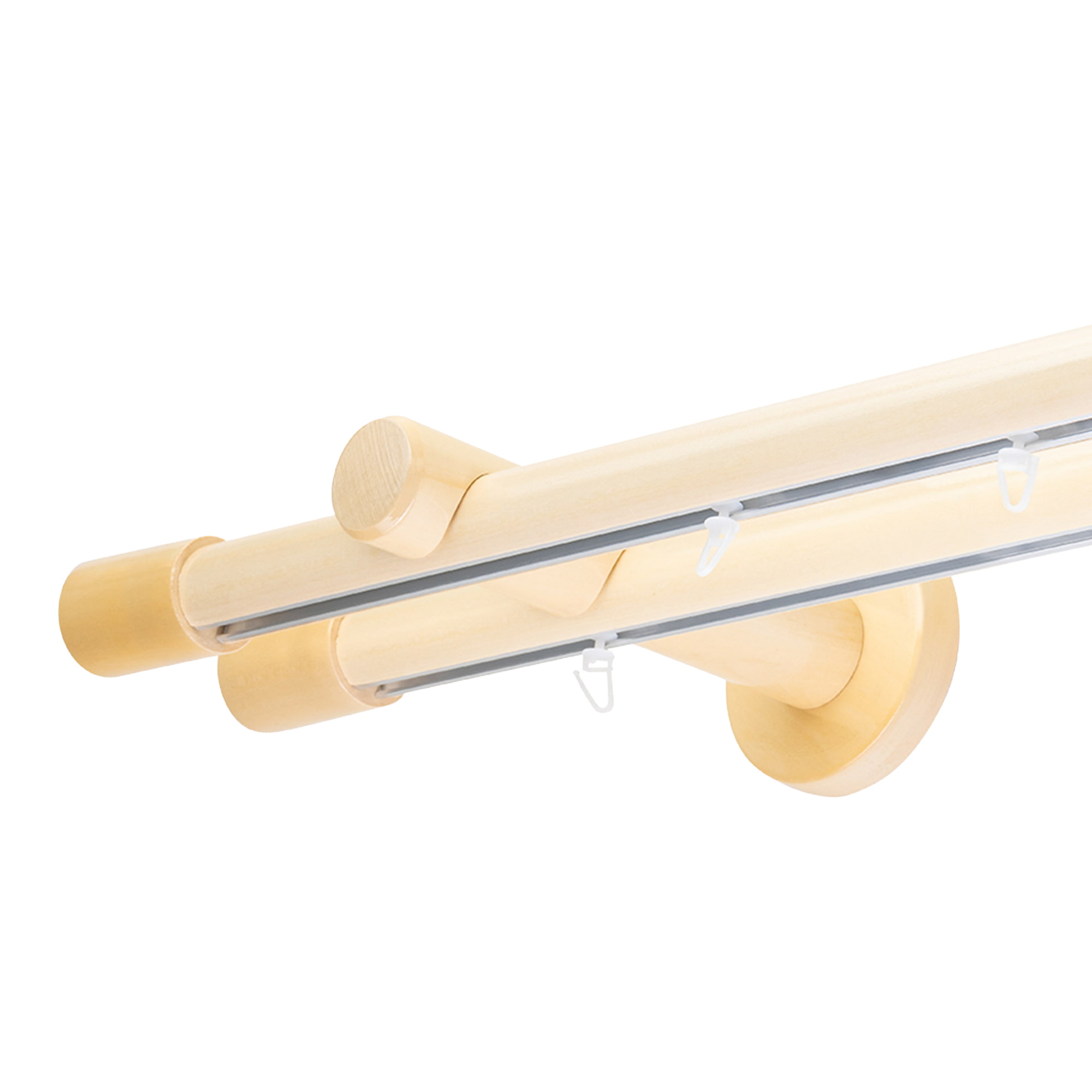 Luna két alumíniumsínes fa rúdkarnis natur Luna két alumíniumsínes fa rúdkarnis Natúr