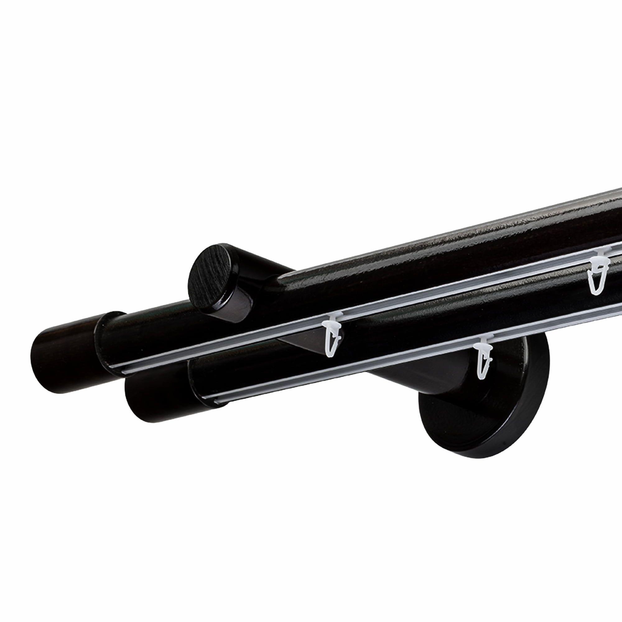 Luna két alumíniumsínes fa rúdkarnis negru Luna két alumíniumsínes fa rúdkarnis Fekete