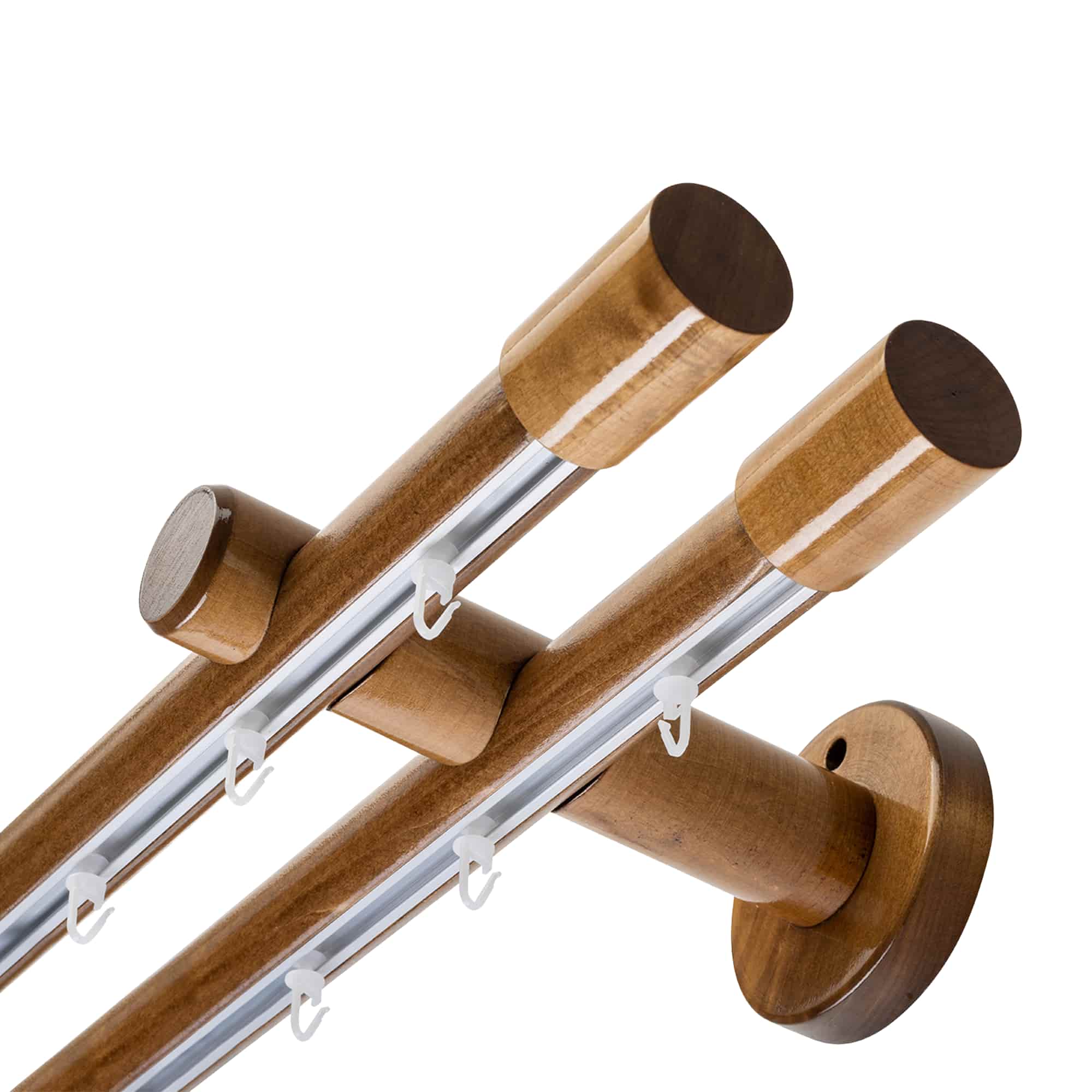 Luna két alumíniumsínes fa rúdkarnis stejar Luna két alumíniumsínes fa rúdkarnis Tölgy