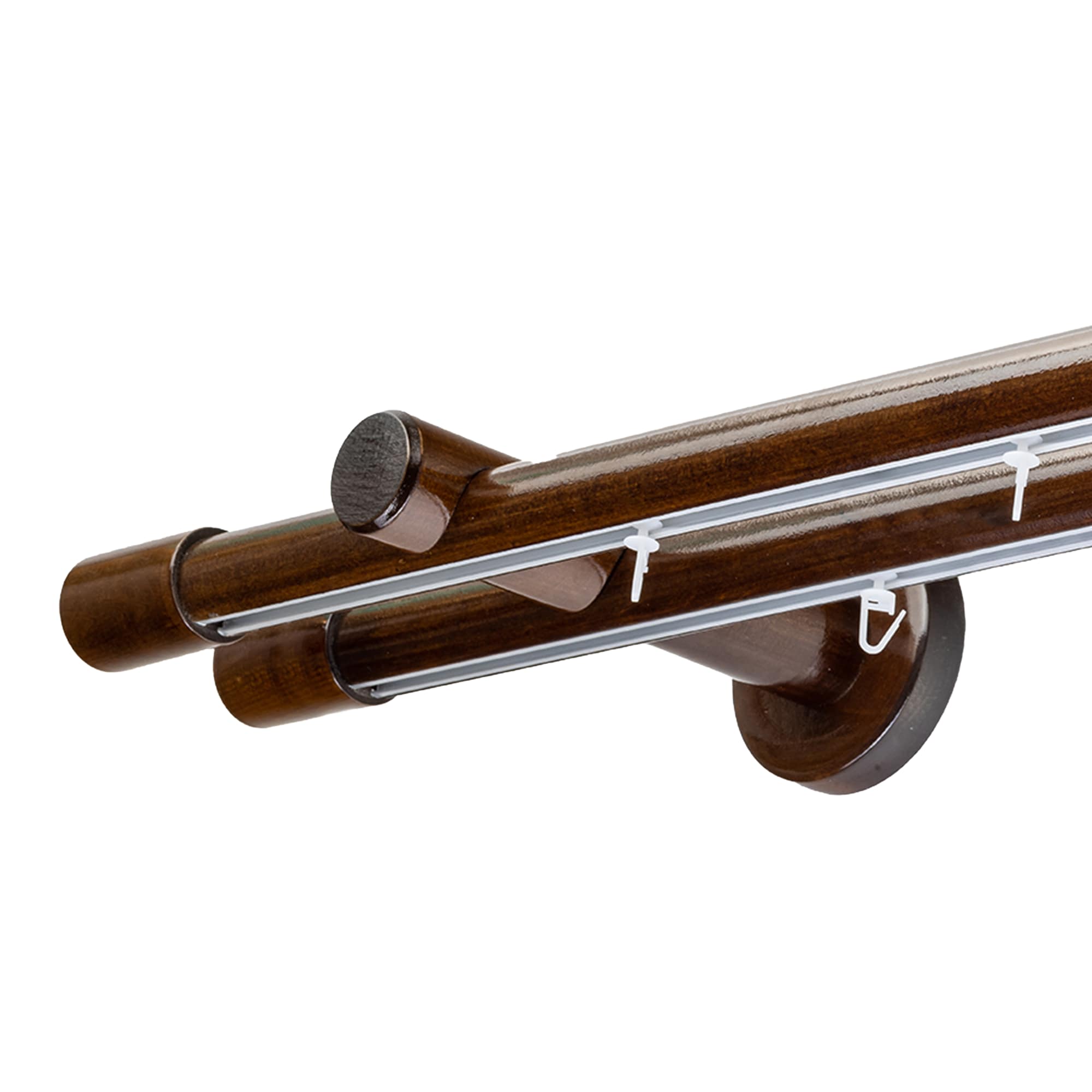 Luna két alumíniumsínes fa rúdkarnis nuc Luna két alumíniumsínes fa rúdkarnis Dió