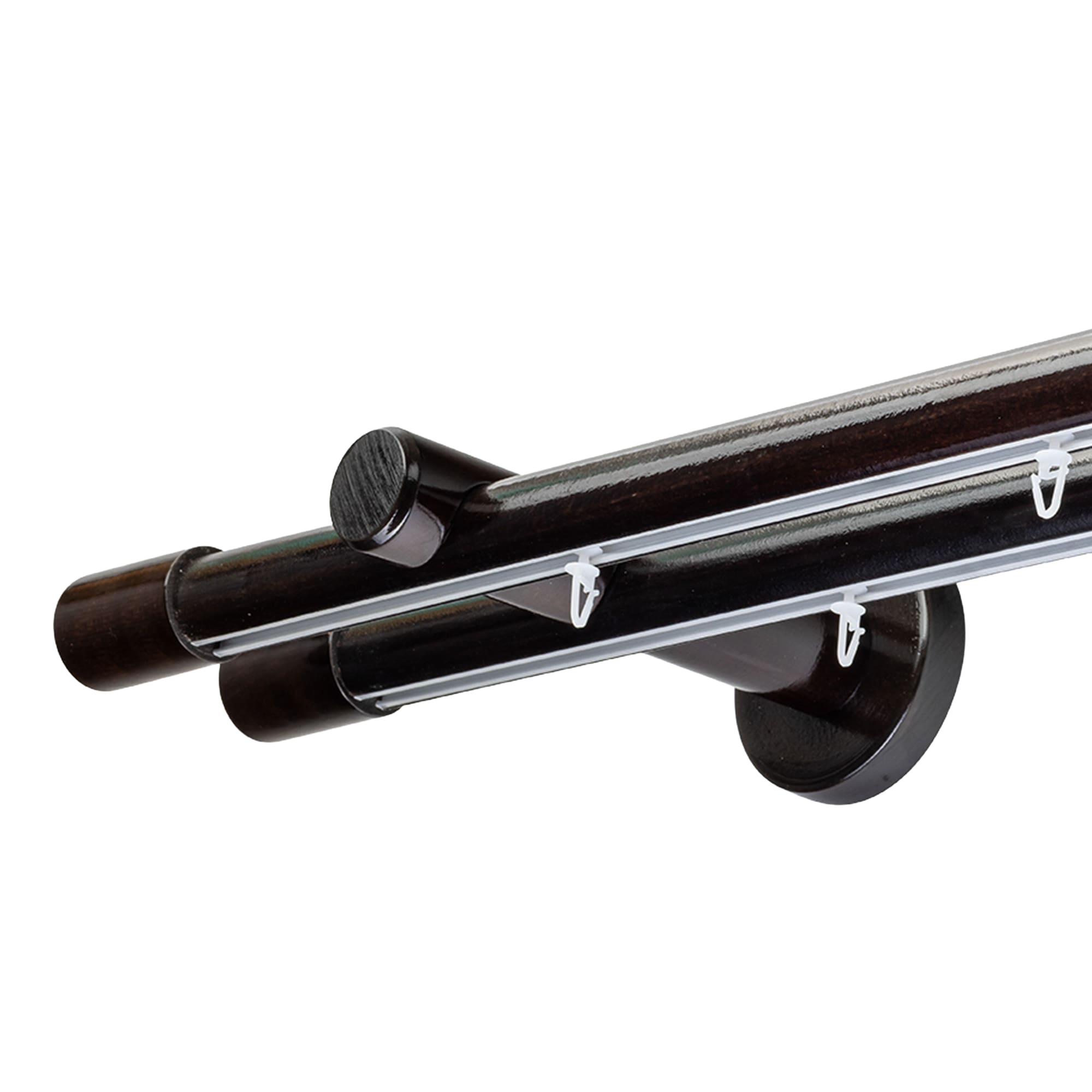 Luna két alumíniumsínes fa rúdkarnis wenge Luna két alumíniumsínes fa rúdkarnis Wenge