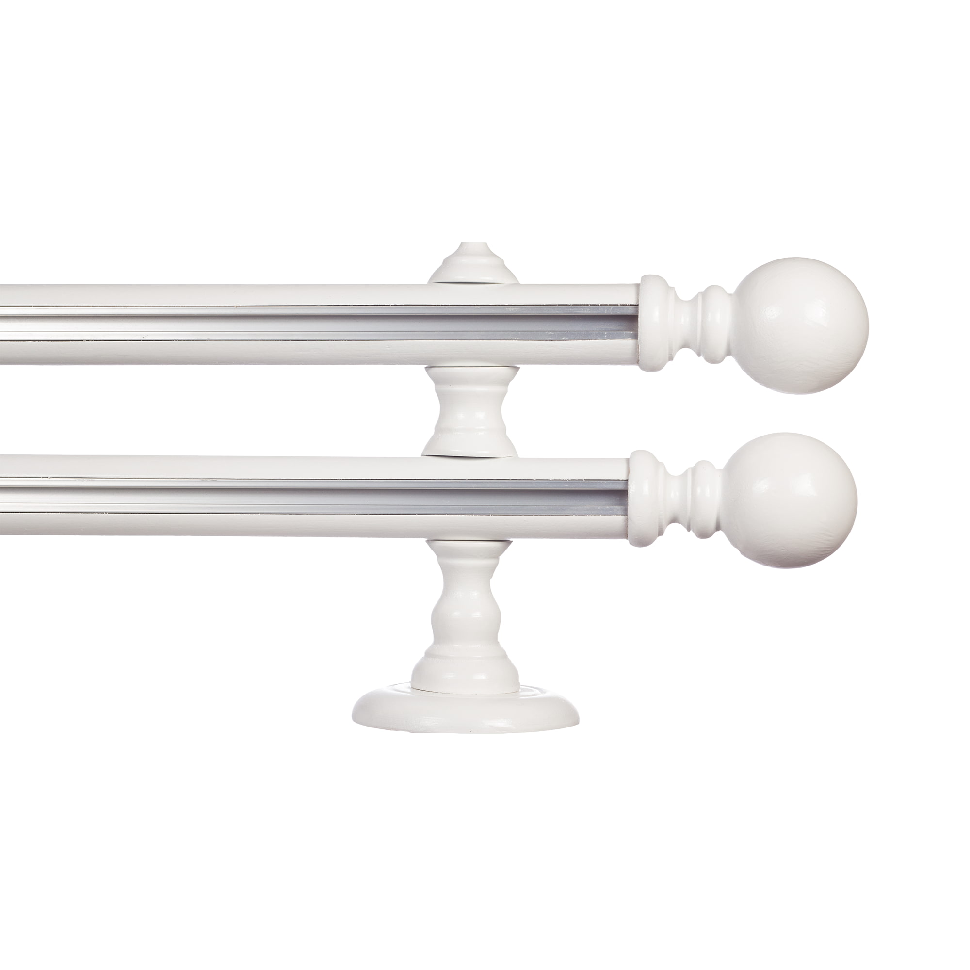 Globo két alumíniumsínes fa rúdkarnis alb Globo két alumíniumsínes fa rúdkarnis Fehér