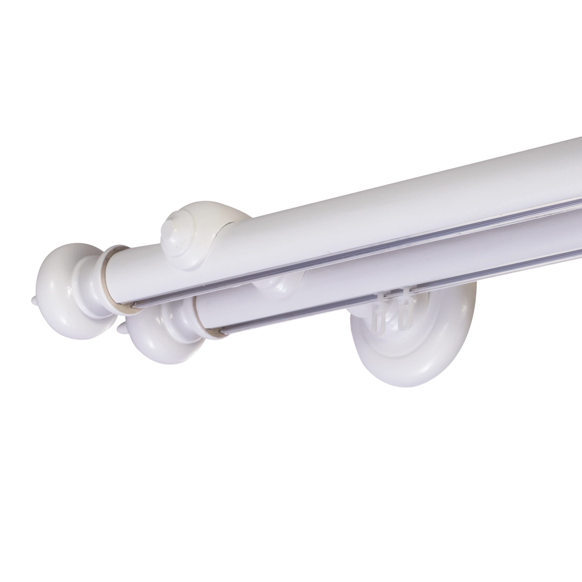 Globo két alumíniumsínes fa rúdkarnis alb Globo két alumíniumsínes fa rúdkarnis Fehér