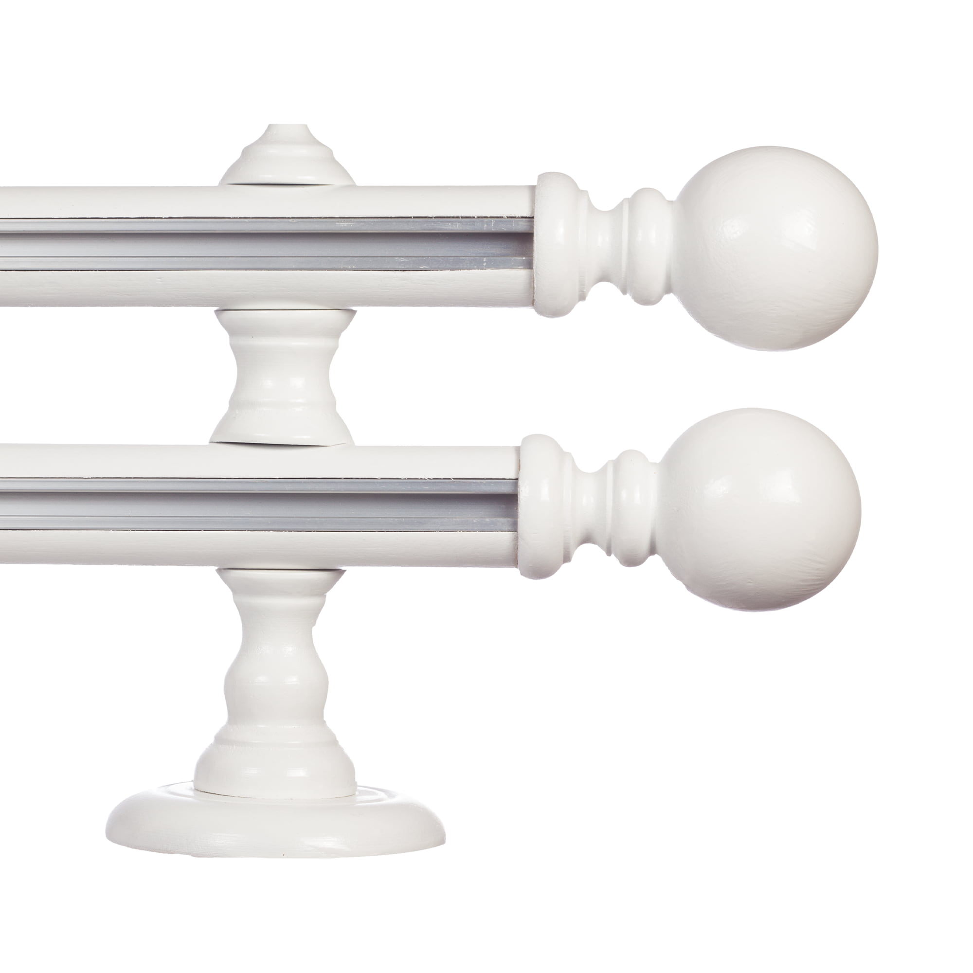 Globo két alumíniumsínes fa rúdkarnis alb Globo két alumíniumsínes fa rúdkarnis Fehér
