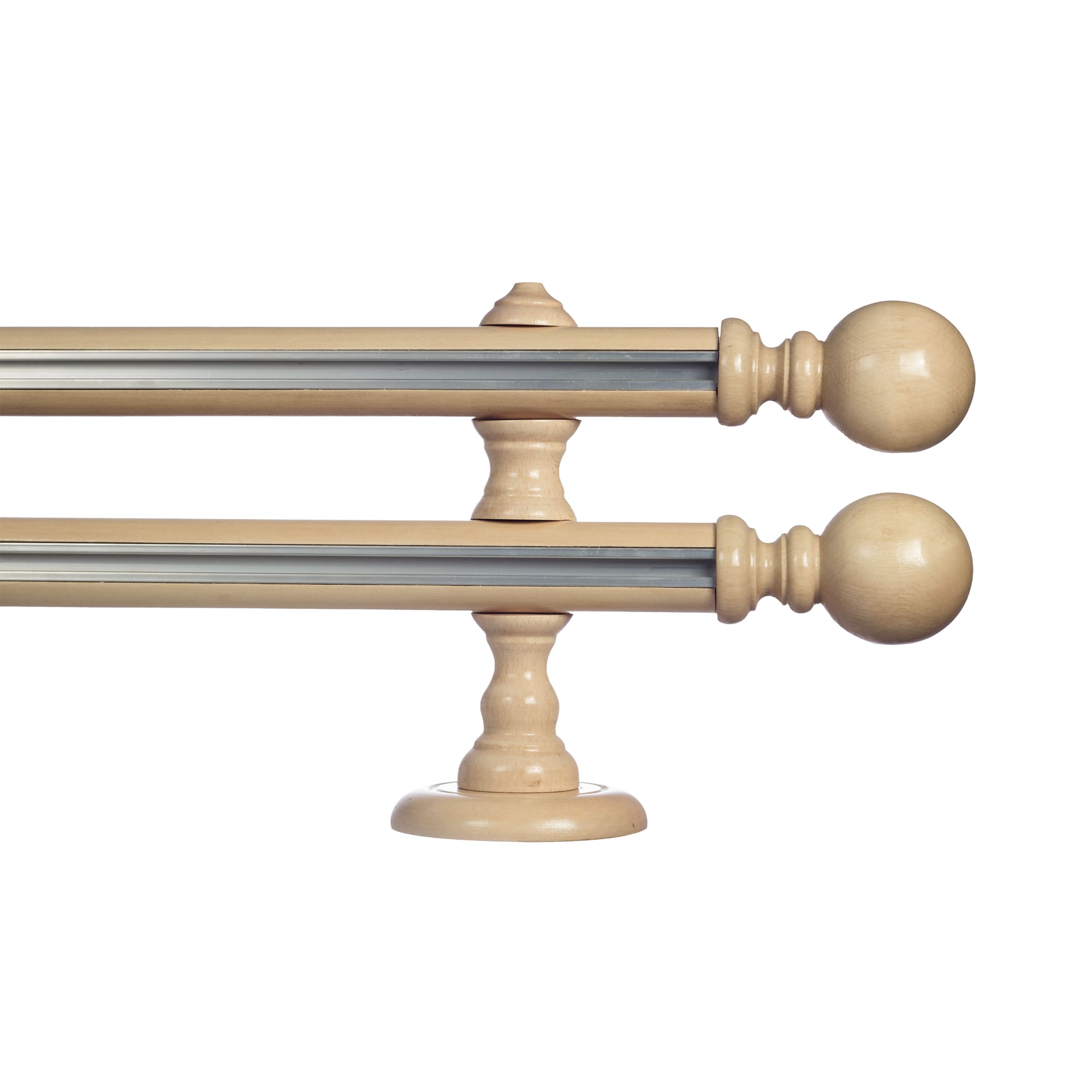 Globo két alumíniumsínes fa rúdkarnis natur Globo két alumíniumsínes fa rúdkarnis Natúr