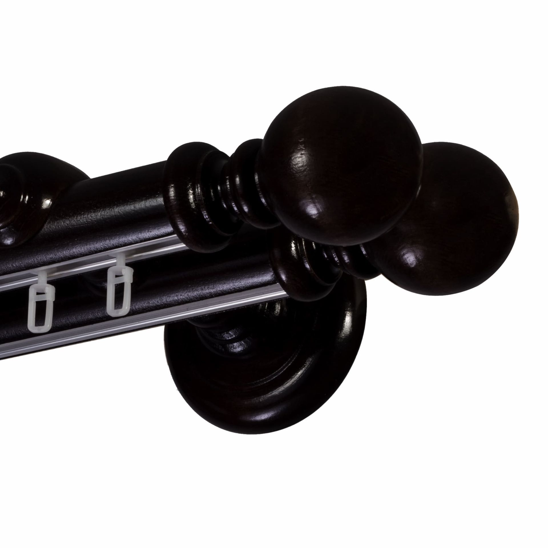 Globo két alumíniumsínes fa rúdkarnis negru Globo két alumíniumsínes fa rúdkarnis Fekete