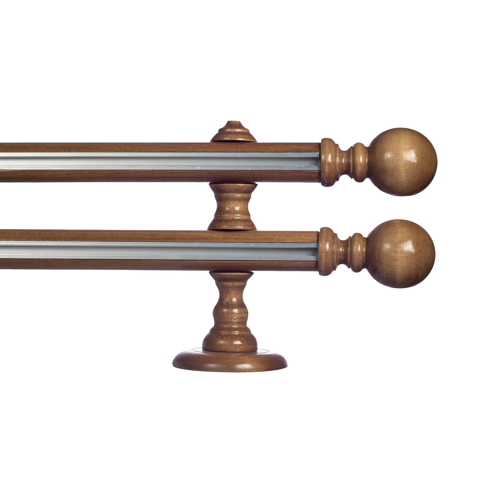 Globo két alumíniumsínes fa rúdkarnis stejar Globo két alumíniumsínes fa rúdkarnis Tölgy