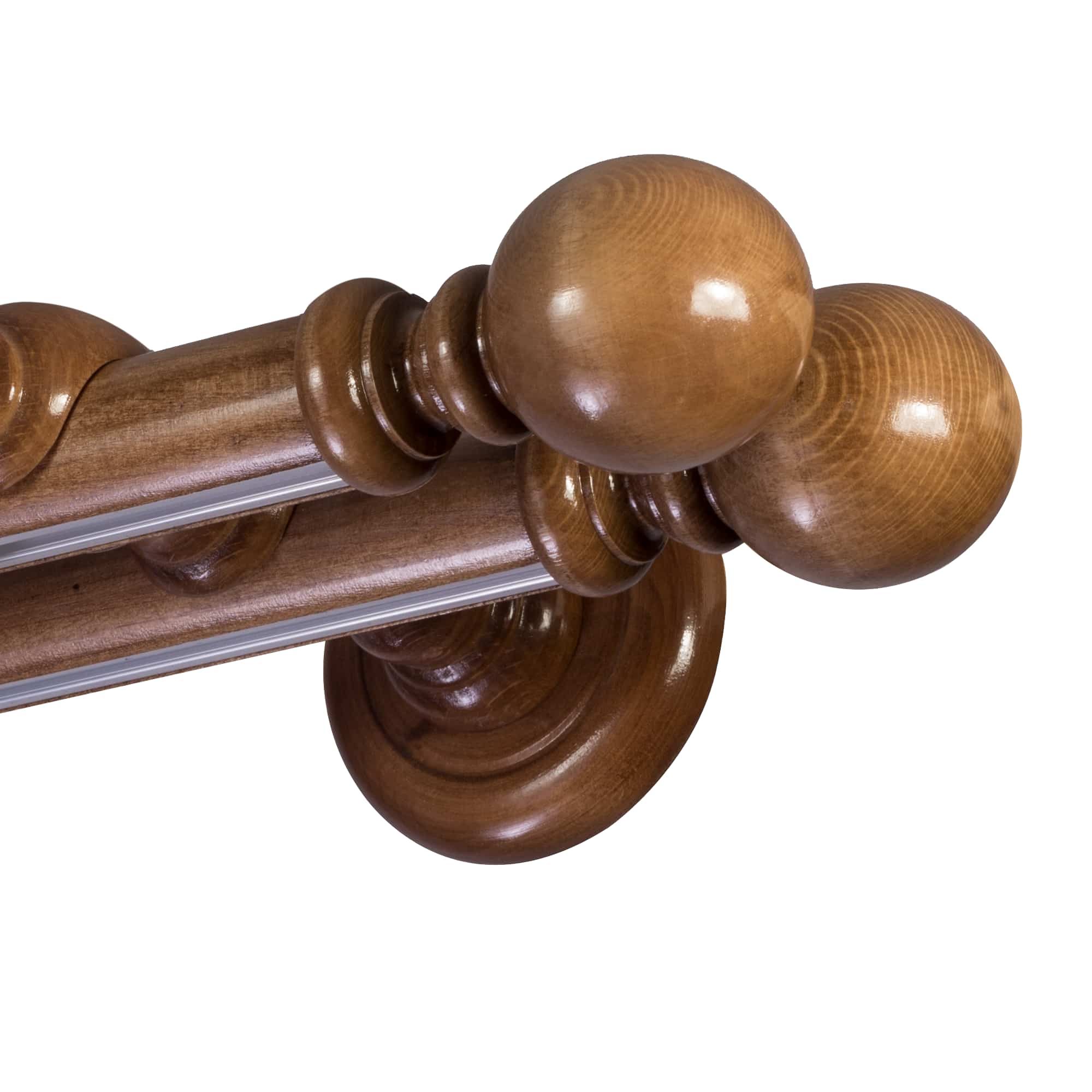 Globo két alumíniumsínes fa rúdkarnis stejar Globo két alumíniumsínes fa rúdkarnis Tölgy