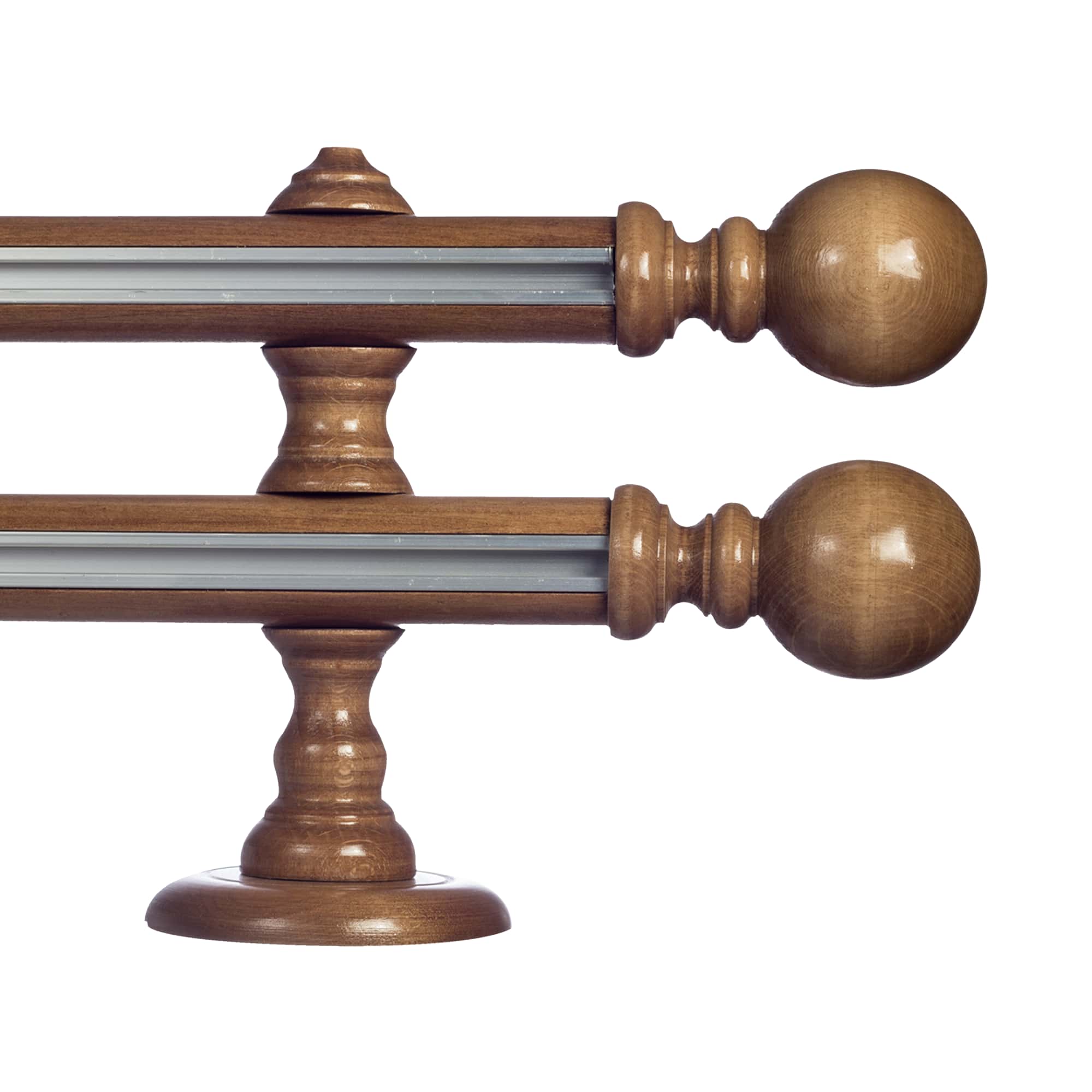 Globo két alumíniumsínes fa rúdkarnis stejar Globo két alumíniumsínes fa rúdkarnis Tölgy