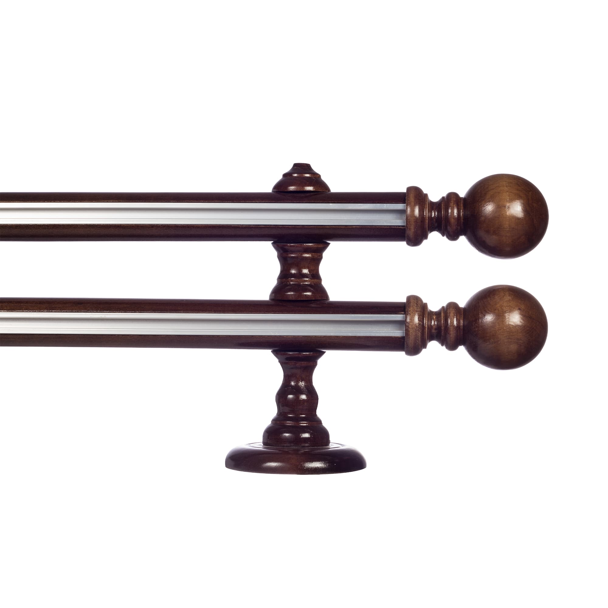 Globo két alumíniumsínes fa rúdkarnis nuc Globo két alumíniumsínes fa rúdkarnis Dió