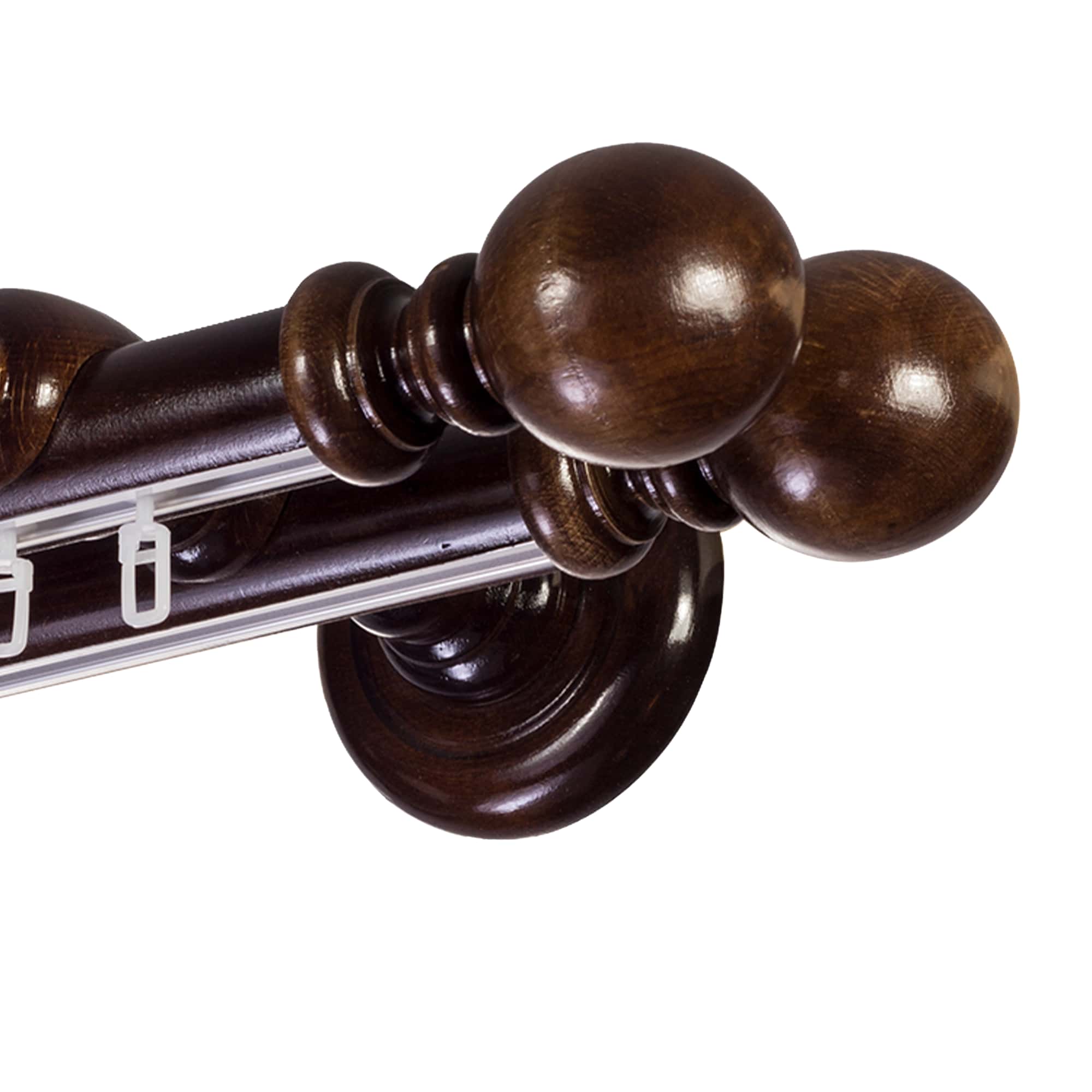 Globo két alumíniumsínes fa rúdkarnis nuc Globo két alumíniumsínes fa rúdkarnis Dió