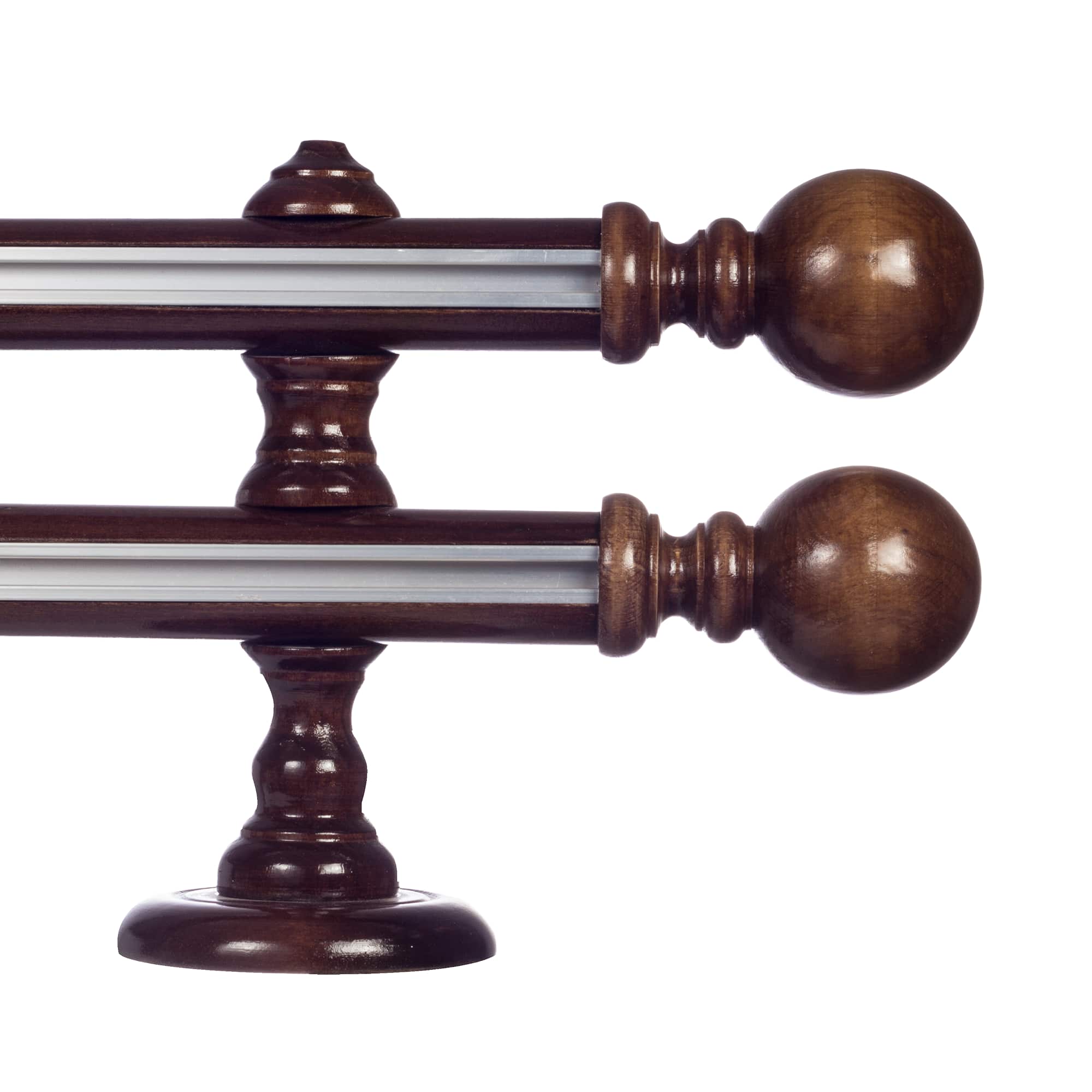 Globo két alumíniumsínes fa rúdkarnis nuc Globo két alumíniumsínes fa rúdkarnis Dió