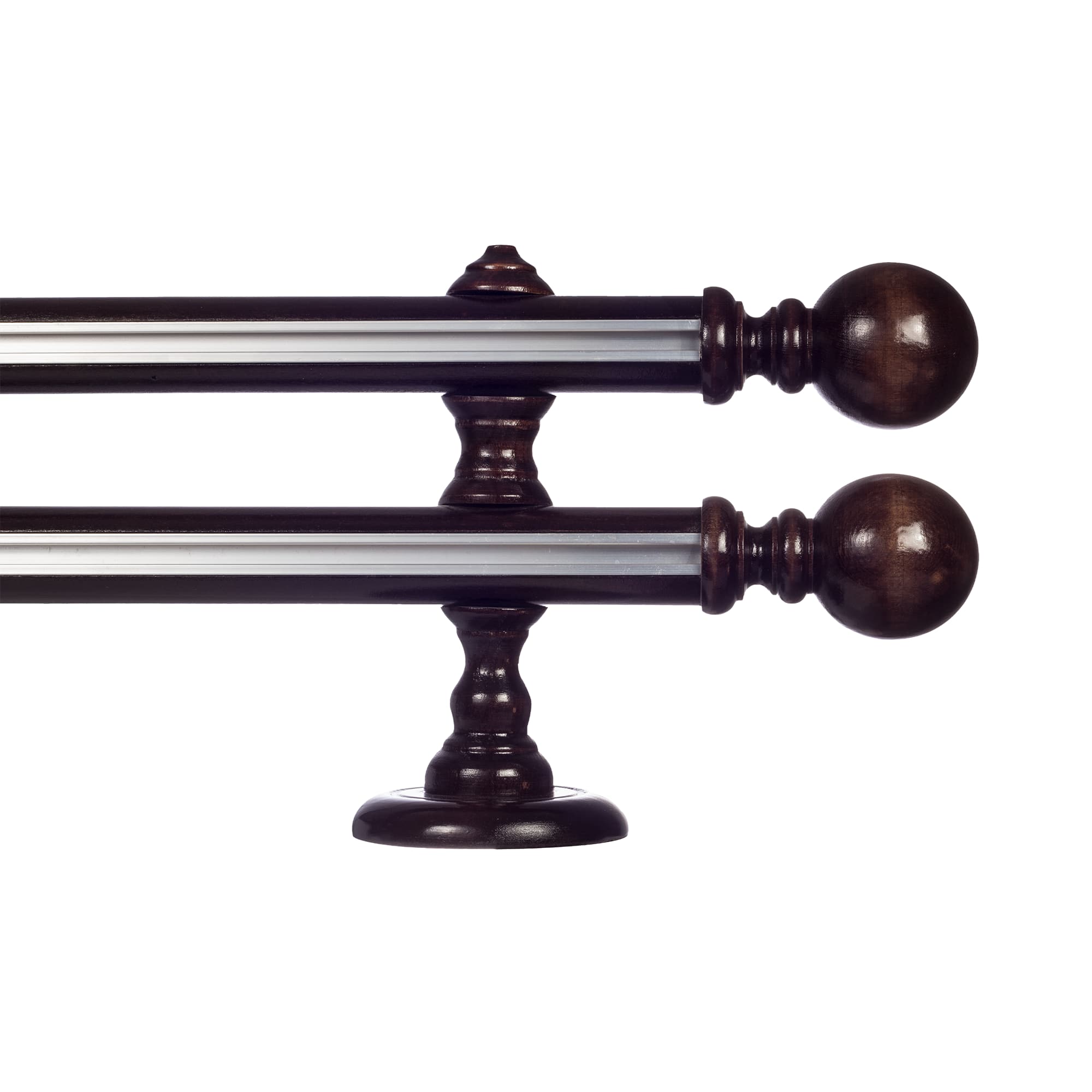 Globo két alumíniumsínes fa rúdkarnis wenge Globo két alumíniumsínes fa rúdkarnis Wenge