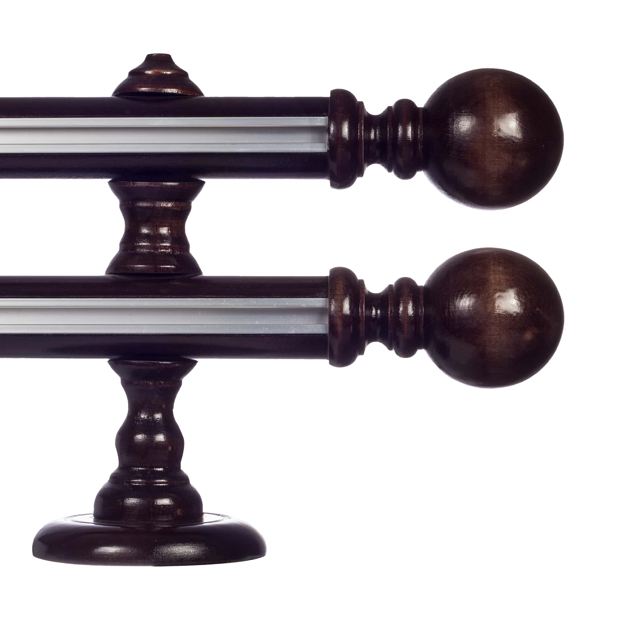 Globo két alumíniumsínes fa rúdkarnis wenge Globo két alumíniumsínes fa rúdkarnis Wenge