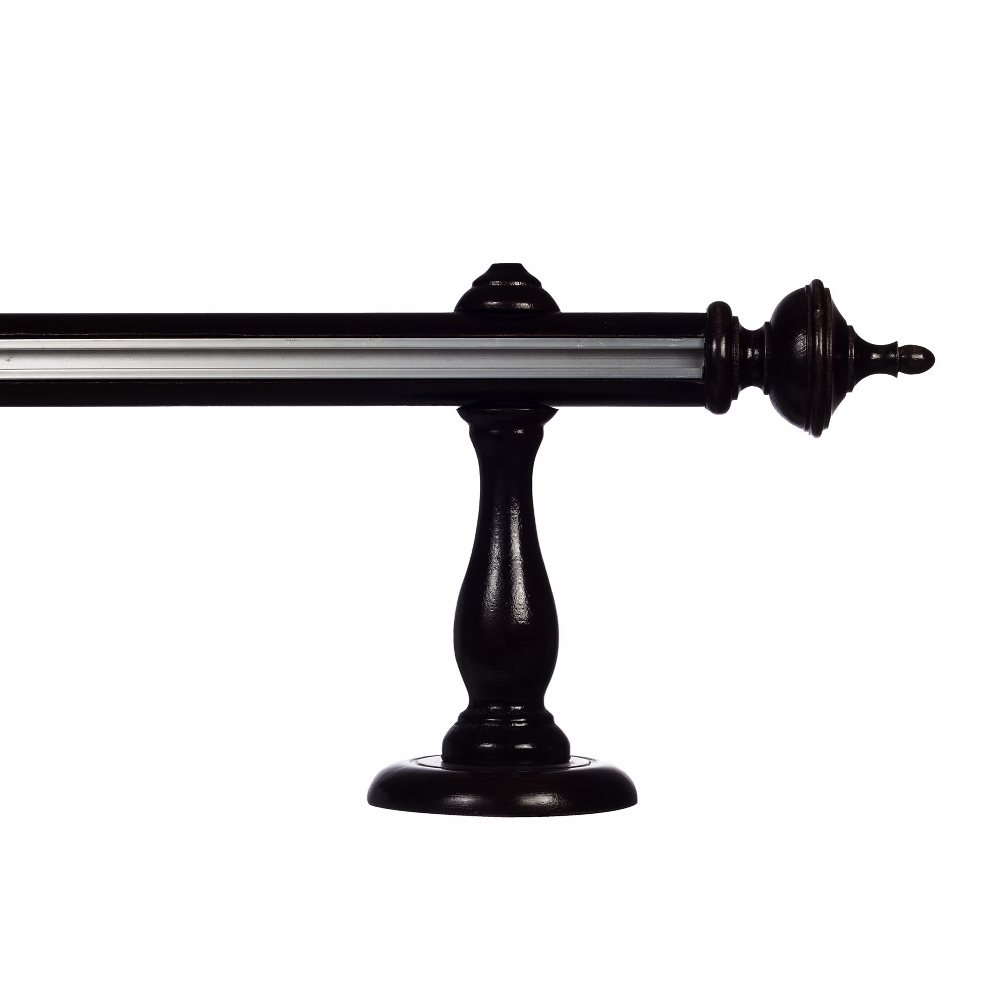 Saly egy alumíniumsínes fa rúdkarnis negru Saly egy alumíniumsínes fa rúdkarnis Fekete