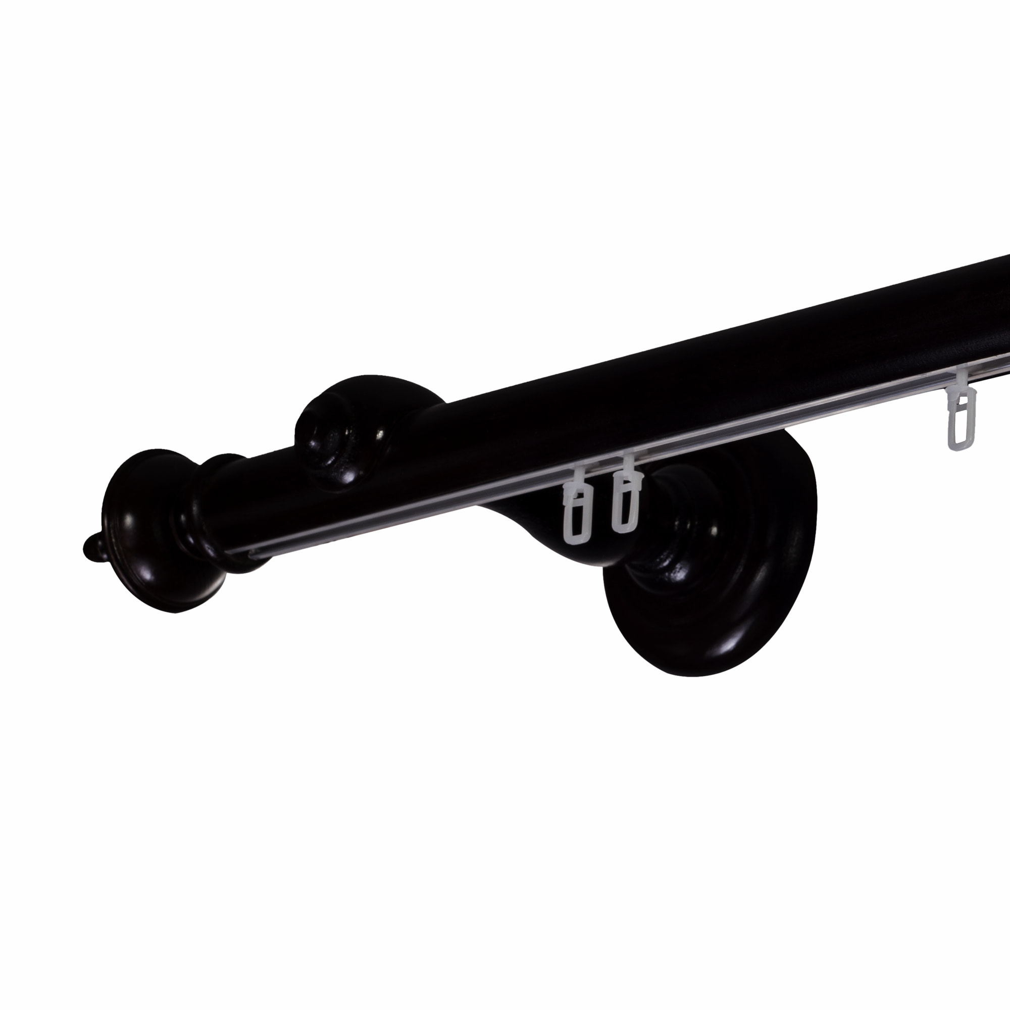 Saly egy alumíniumsínes fa rúdkarnis negru Saly egy alumíniumsínes fa rúdkarnis Fekete