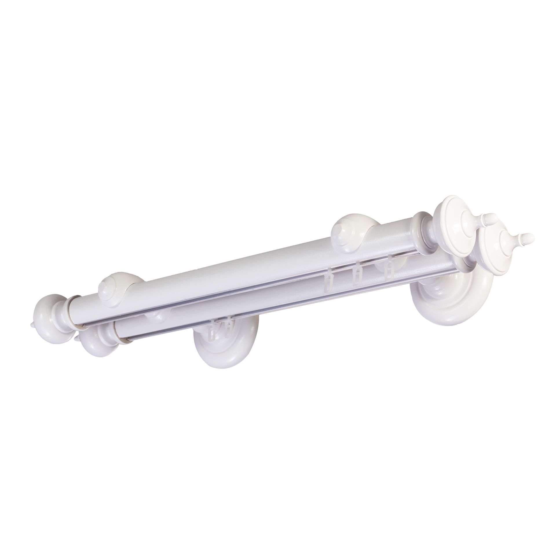 Saly két alumíniumsínes fa rúdkarnis alb Saly két alumíniumsínes fa rúdkarnis Fehér