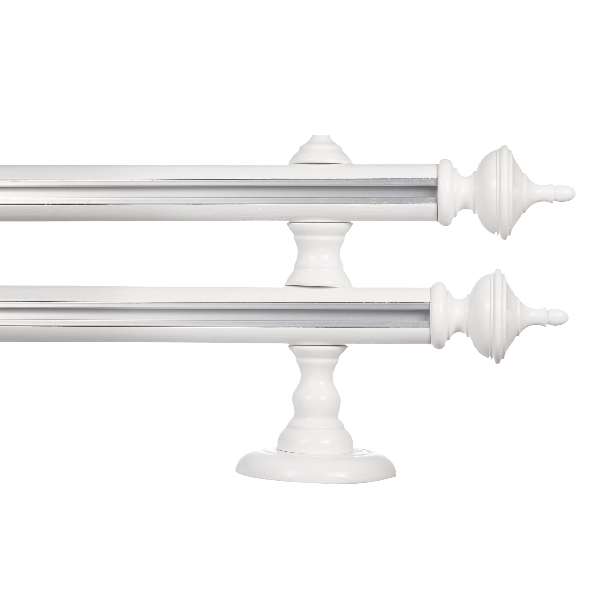 Saly két alumíniumsínes fa rúdkarnis alb Saly két alumíniumsínes fa rúdkarnis Fehér