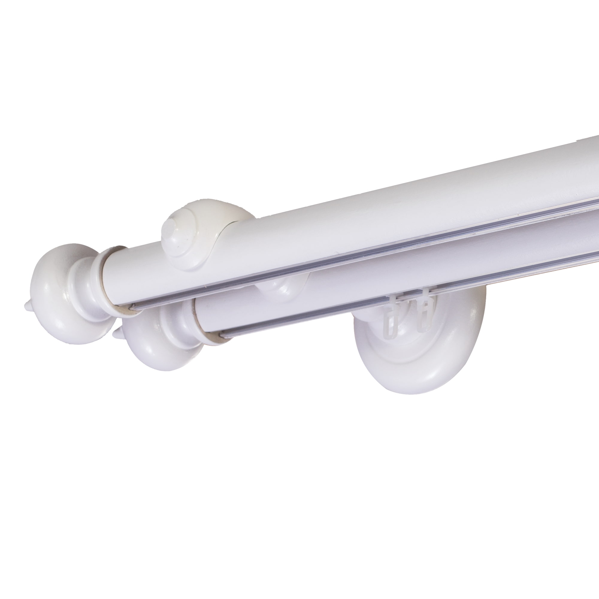 Saly két alumíniumsínes fa rúdkarnis alb Saly két alumíniumsínes fa rúdkarnis Fehér