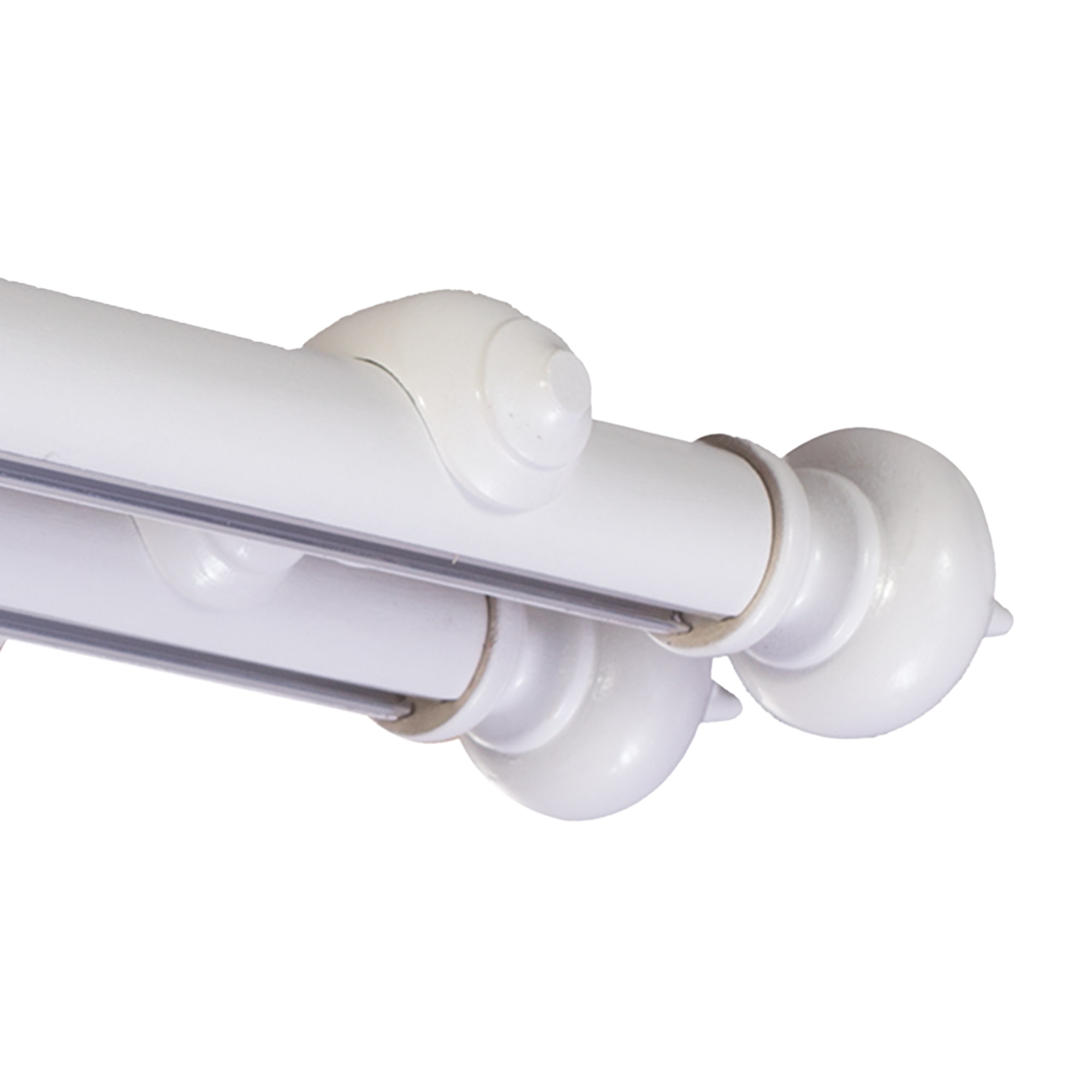 Saly két alumíniumsínes fa rúdkarnis alb Saly két alumíniumsínes fa rúdkarnis Fehér