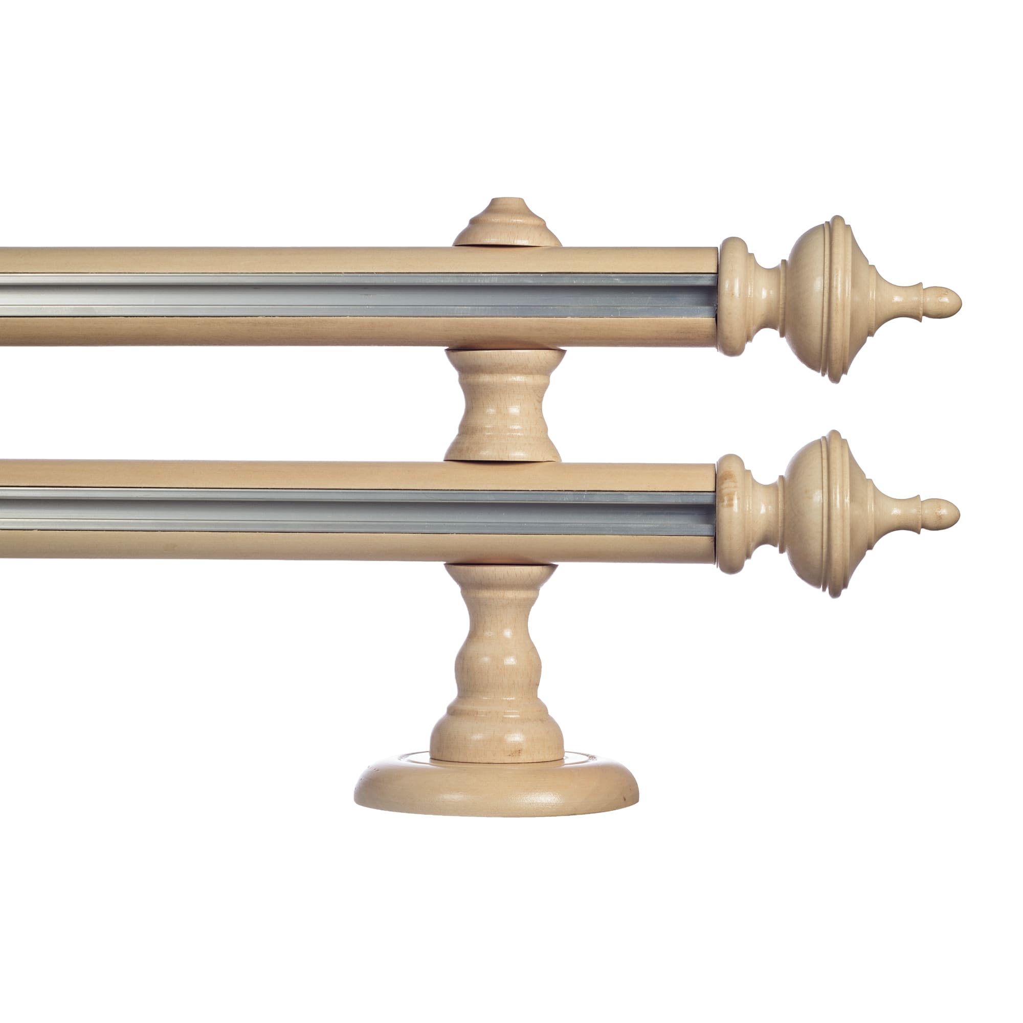 Saly két alumíniumsínes fa rúdkarnis natur Saly két alumíniumsínes fa rúdkarnis Natúr