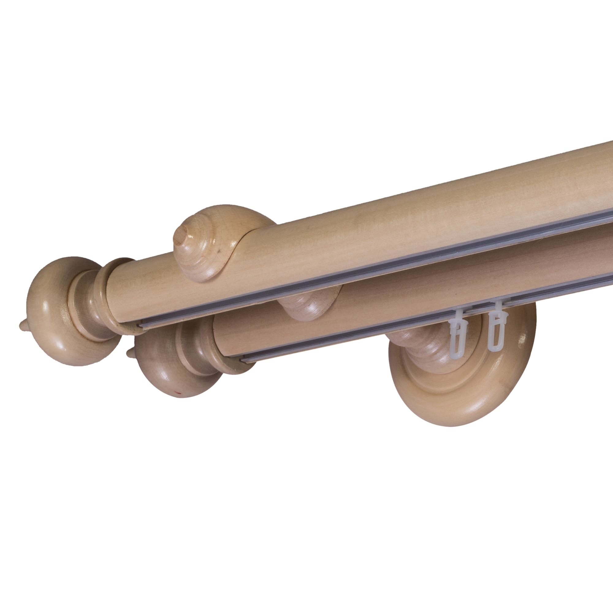 Saly két alumíniumsínes fa rúdkarnis natur Saly két alumíniumsínes fa rúdkarnis Natúr