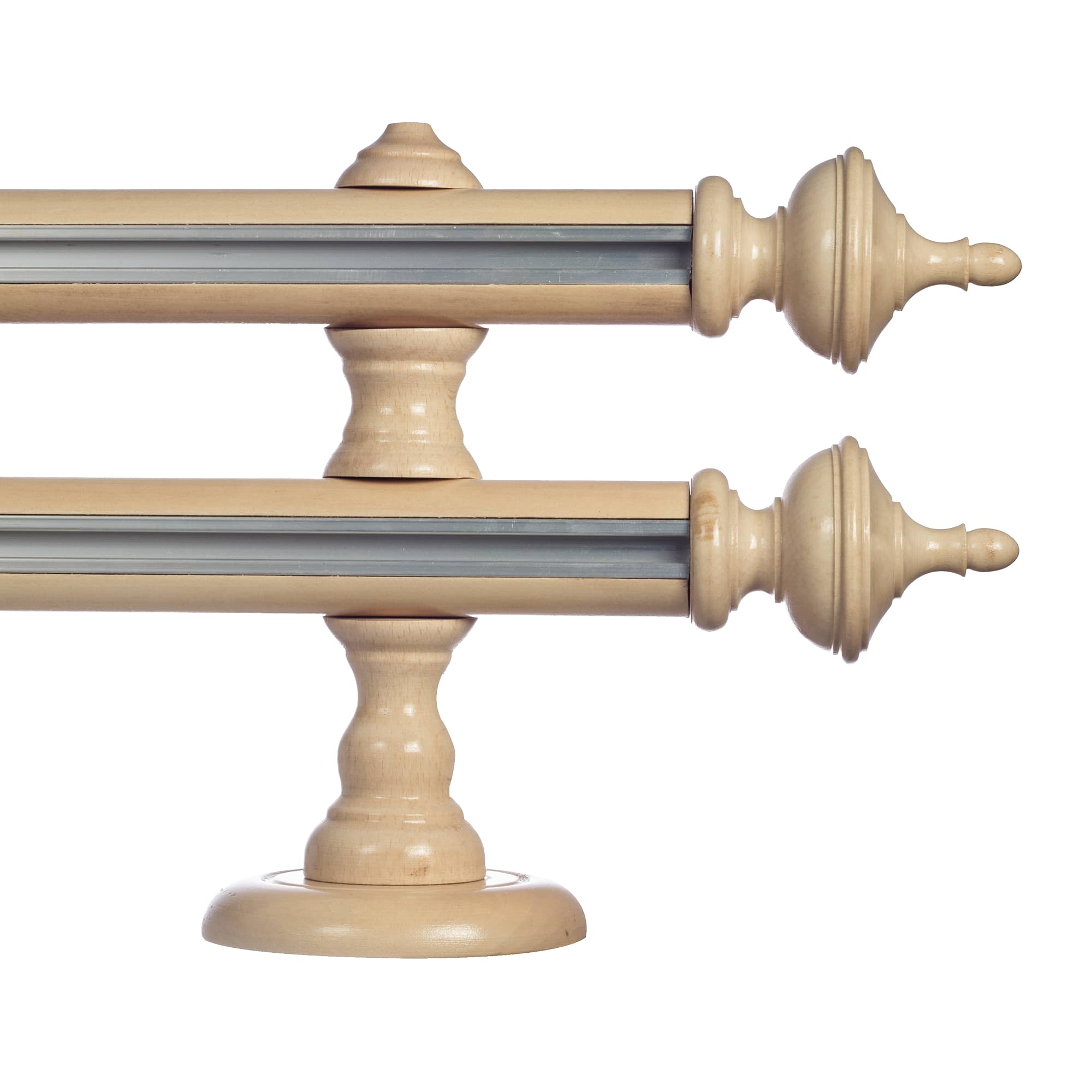 Saly két alumíniumsínes fa rúdkarnis natur Saly két alumíniumsínes fa rúdkarnis Natúr