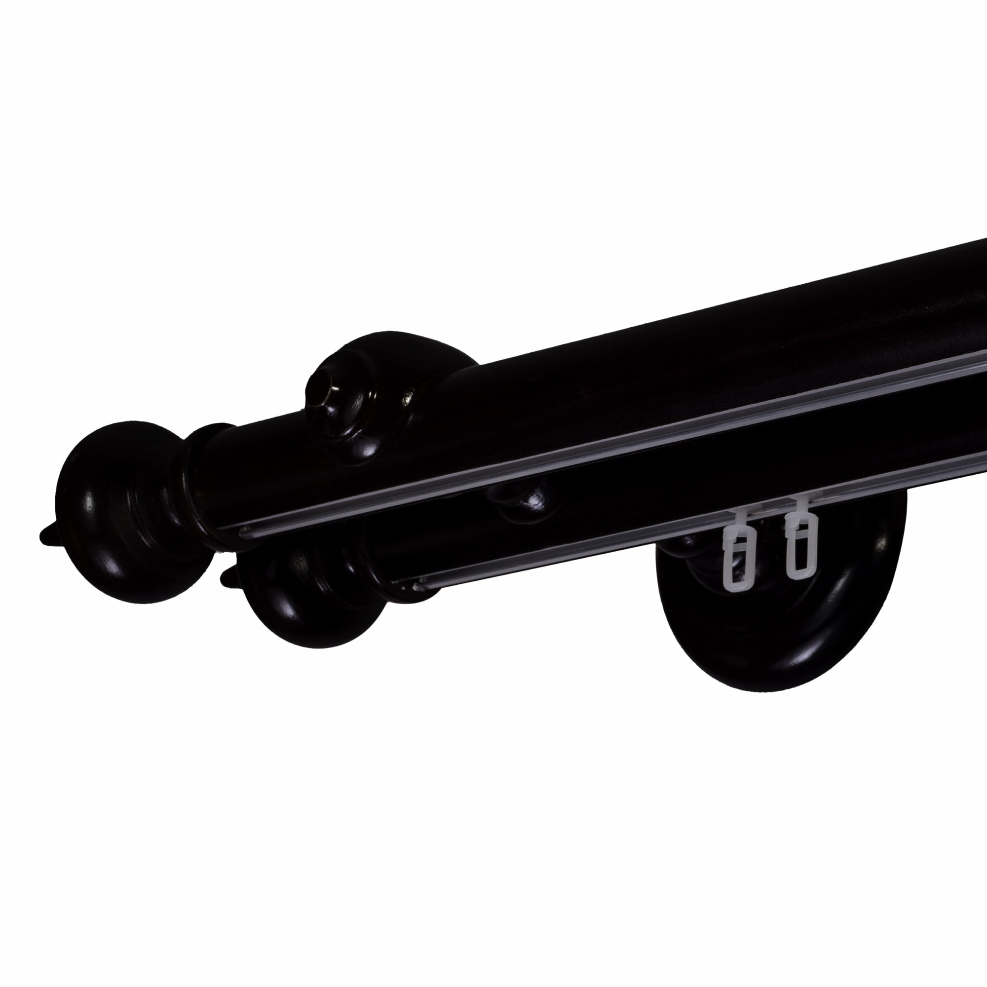 Saly két alumíniumsínes fa rúdkarnis negru Saly két alumíniumsínes fa rúdkarnis Fekete