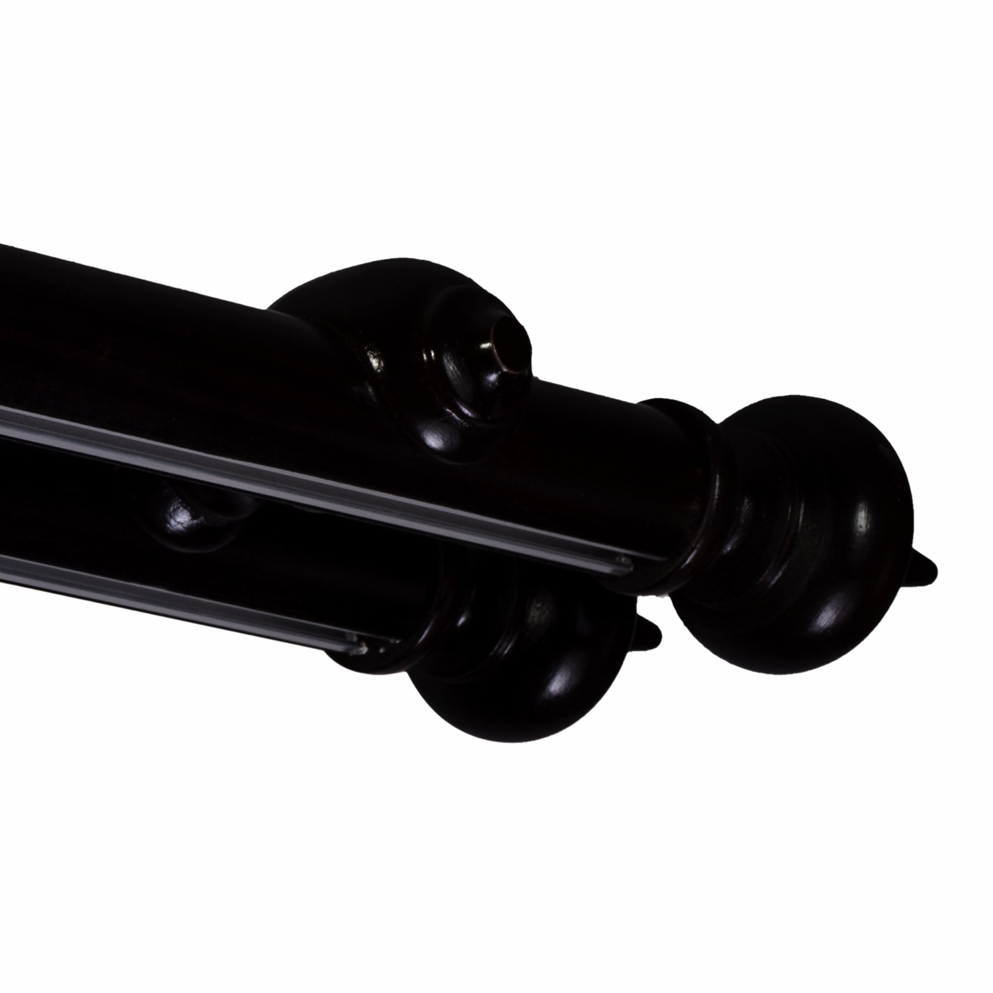 Saly két alumíniumsínes fa rúdkarnis negru Saly két alumíniumsínes fa rúdkarnis Fekete