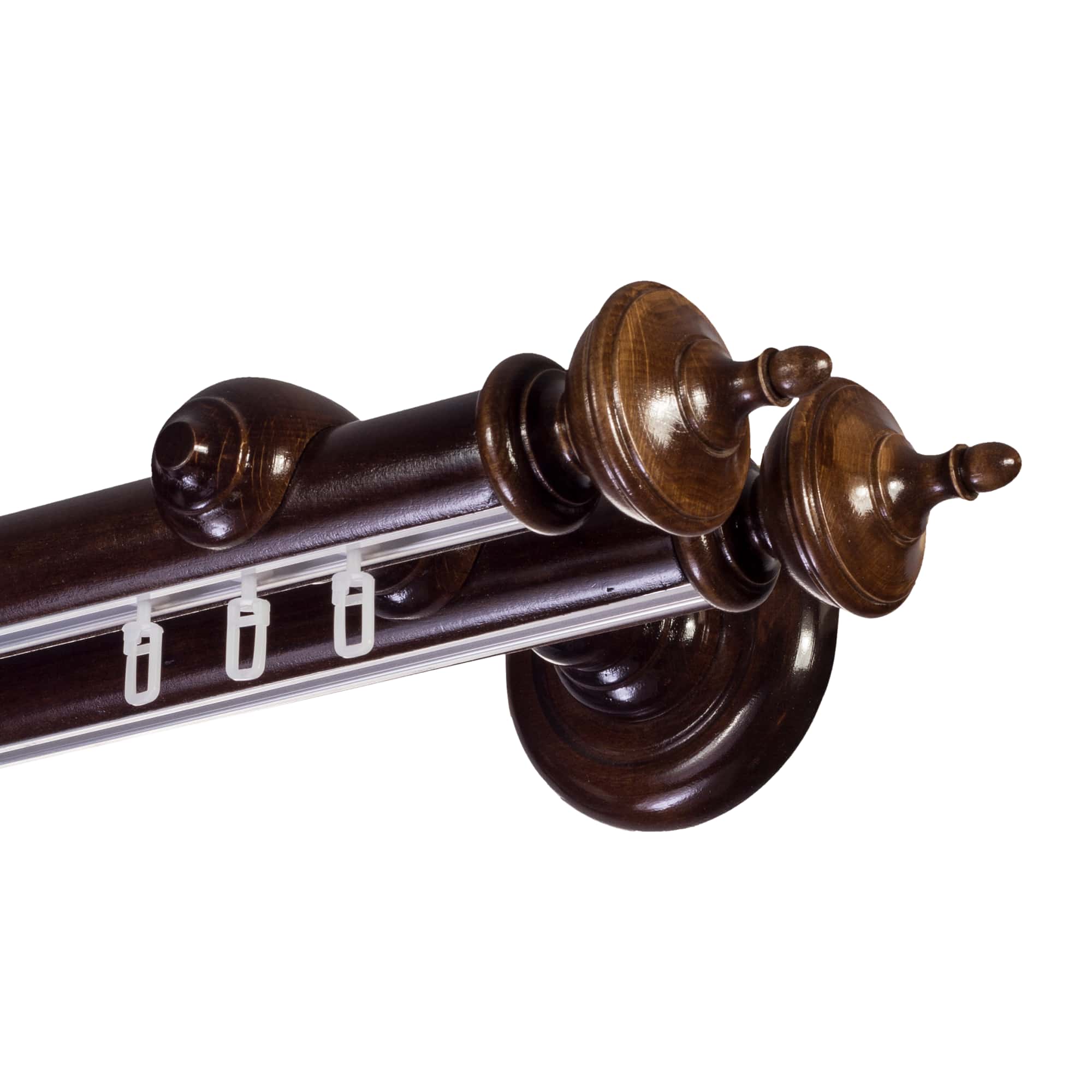 Saly két alumíniumsínes fa rúdkarnis nuc Saly két alumíniumsínes fa rúdkarnis Dió