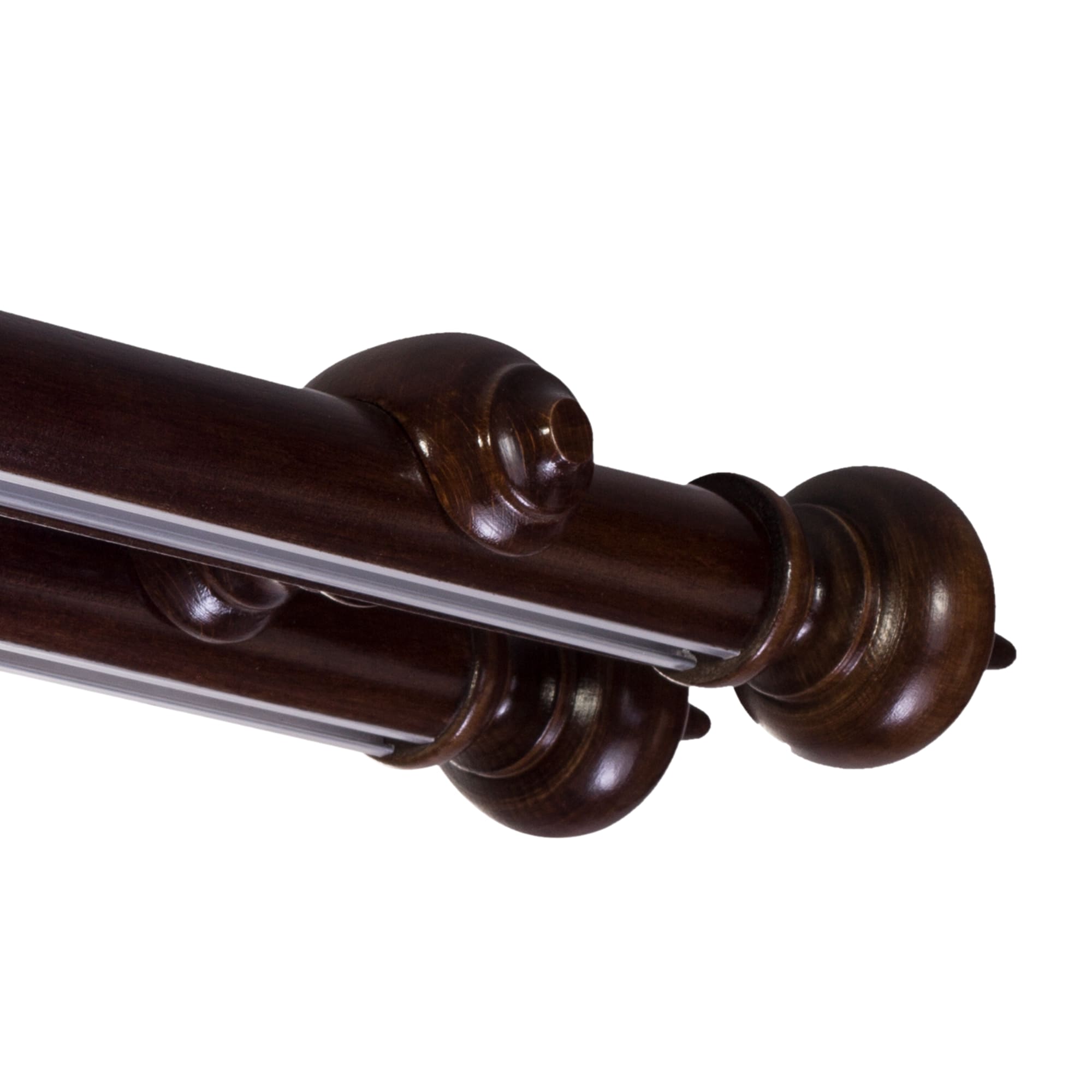 Saly két alumíniumsínes fa rúdkarnis nuc Saly két alumíniumsínes fa rúdkarnis Dió