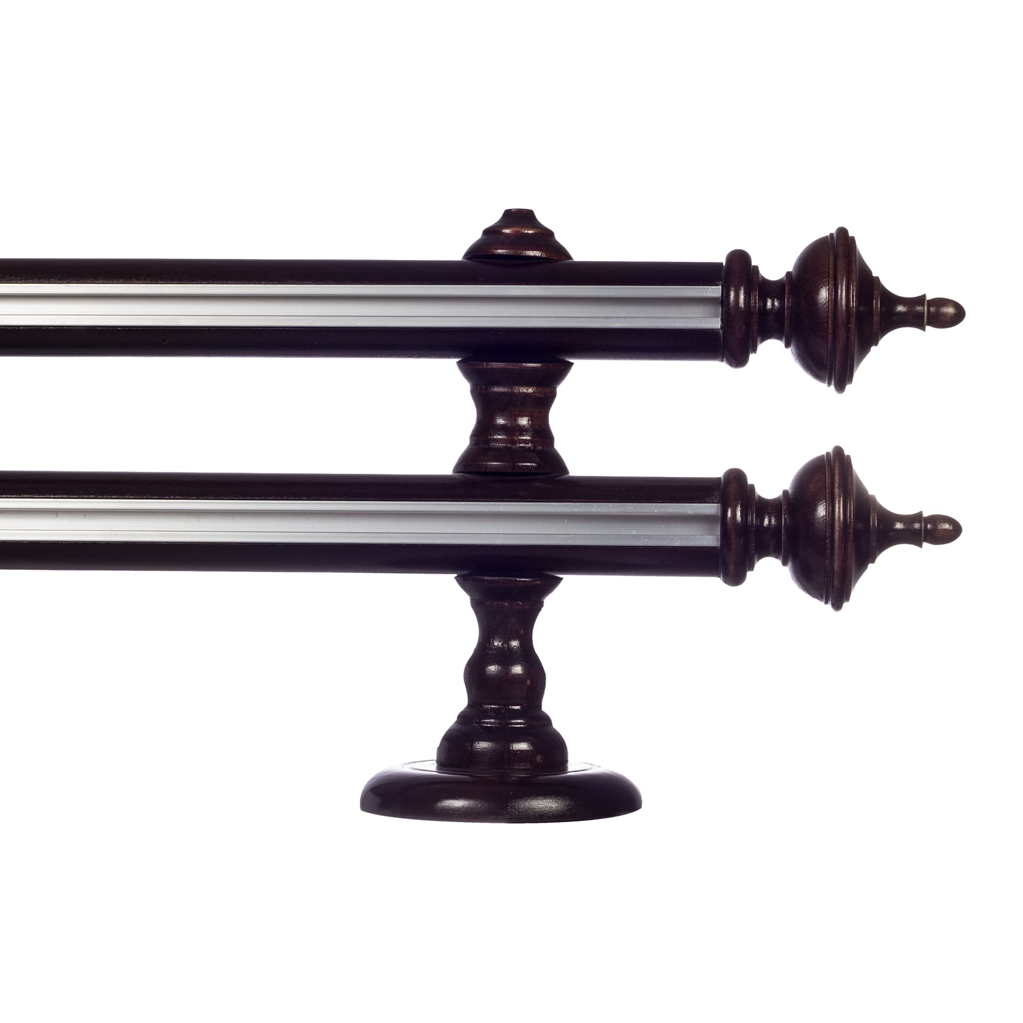 Saly két alumíniumsínes fa rúdkarnis nuc Saly két alumíniumsínes fa rúdkarnis Dió