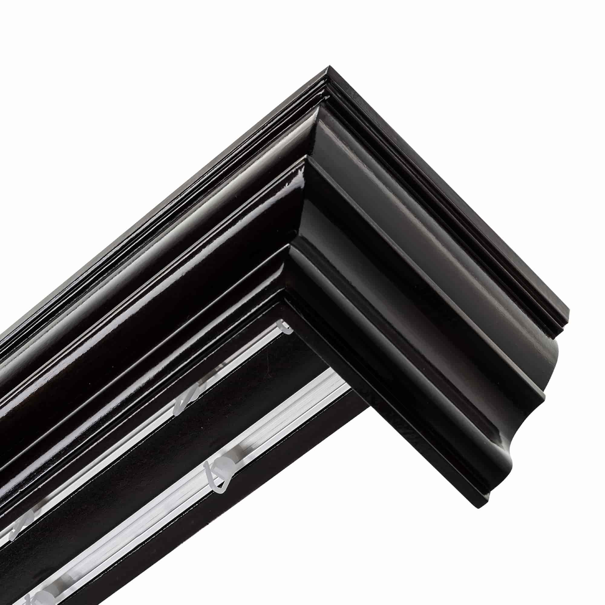 Firenze fa előlapos függönykarnis negru Firenze fa előlapos függönykarnis Fekete