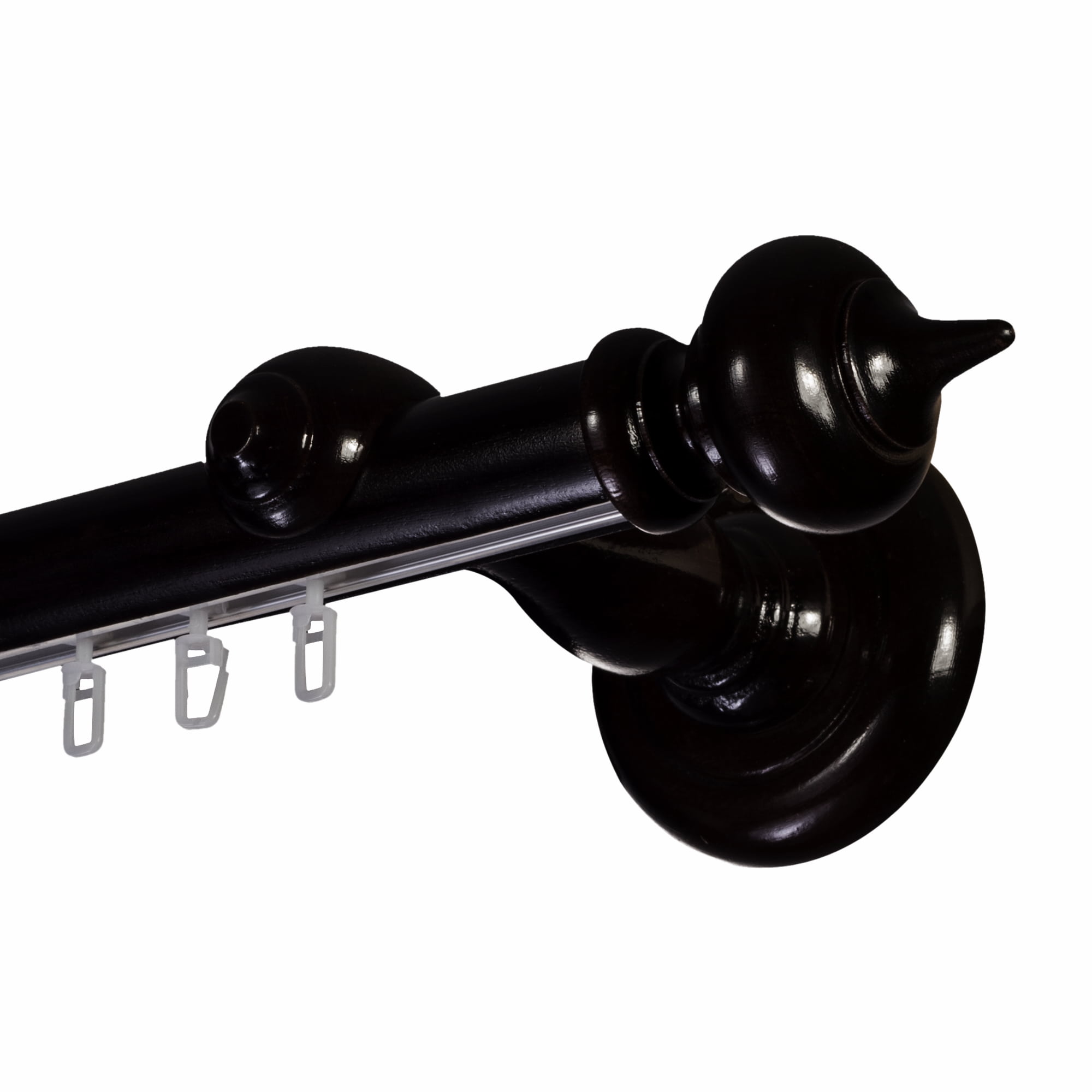 Stella egy alumíniumsínes fa rúdkarnis negru Stella egy alumíniumsínes fa rúdkarnis Fekete