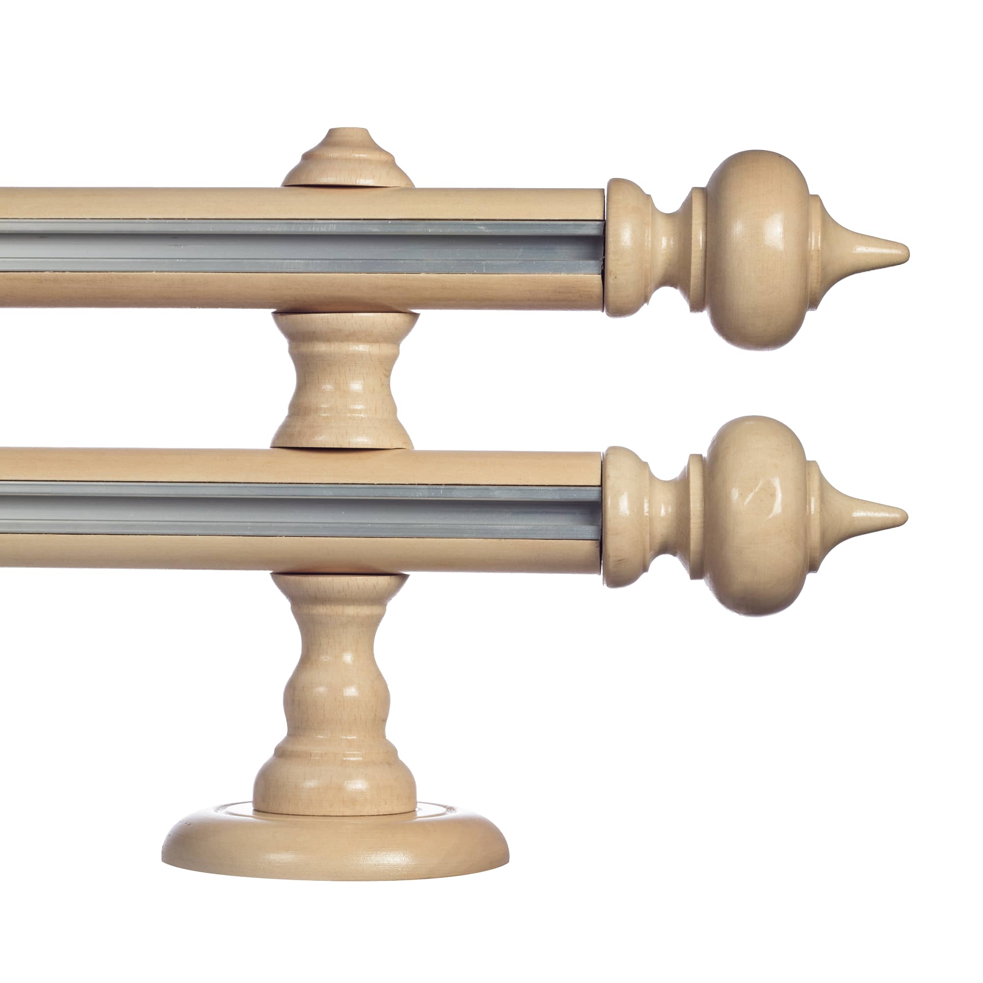 Stella két alumíniumsínes fa rúdkarnis natur Stella két alumíniumsínes fa rúdkarnis Natúr