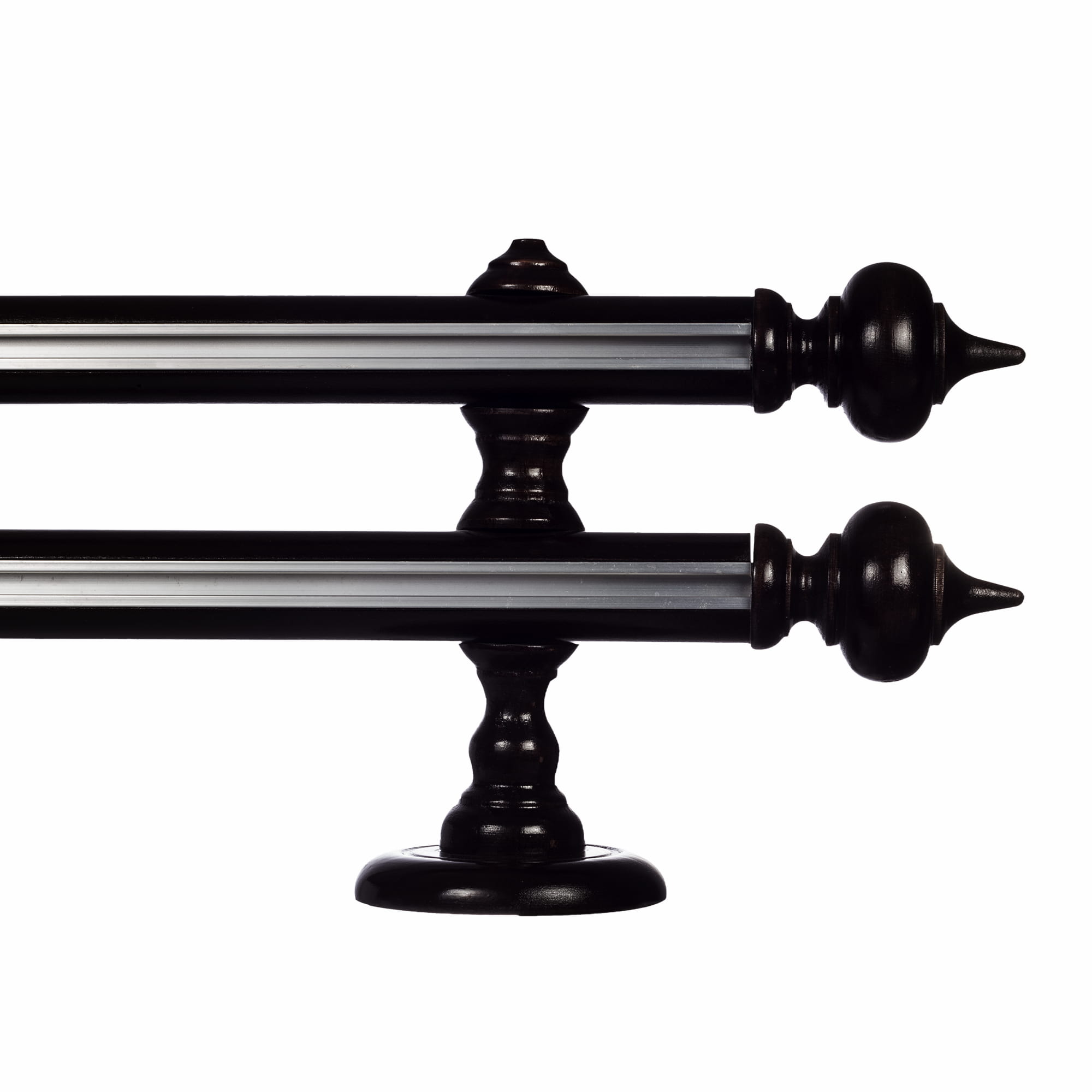 Stella két alumíniumsínes fa rúdkarnis negru Stella két alumíniumsínes fa rúdkarnis Fekete