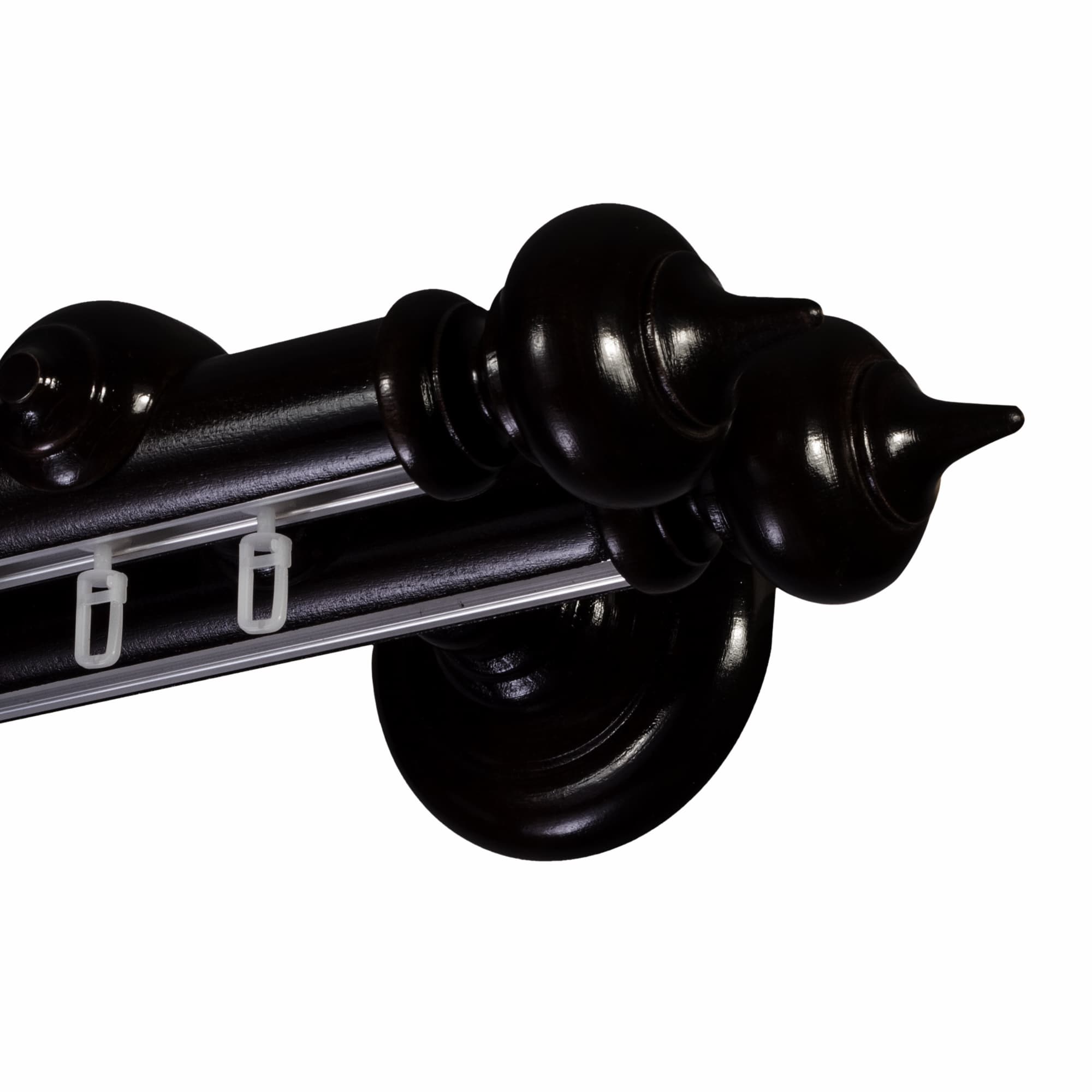 Stella két alumíniumsínes fa rúdkarnis negru Stella két alumíniumsínes fa rúdkarnis Fekete