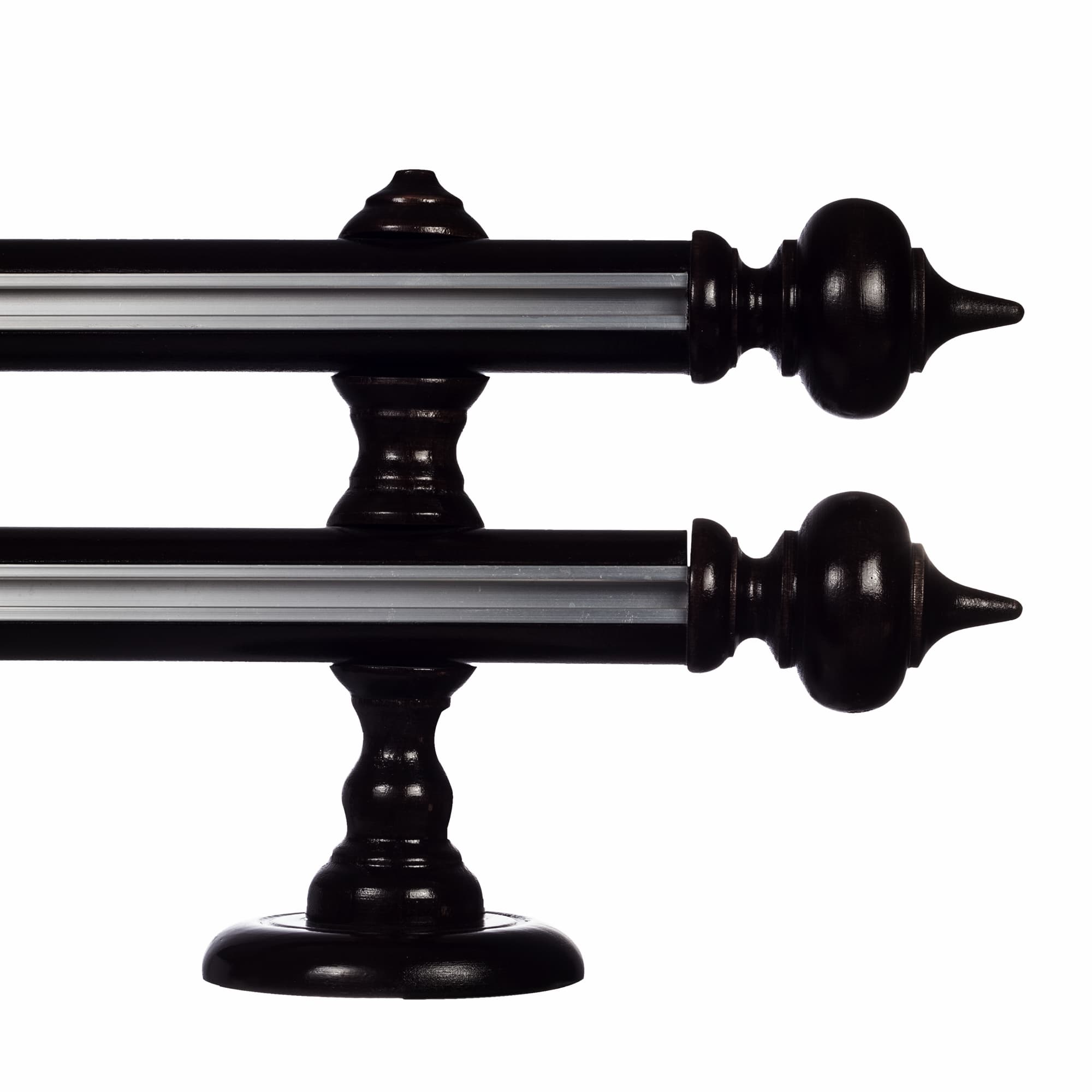 Stella két alumíniumsínes fa rúdkarnis negru Stella két alumíniumsínes fa rúdkarnis Fekete