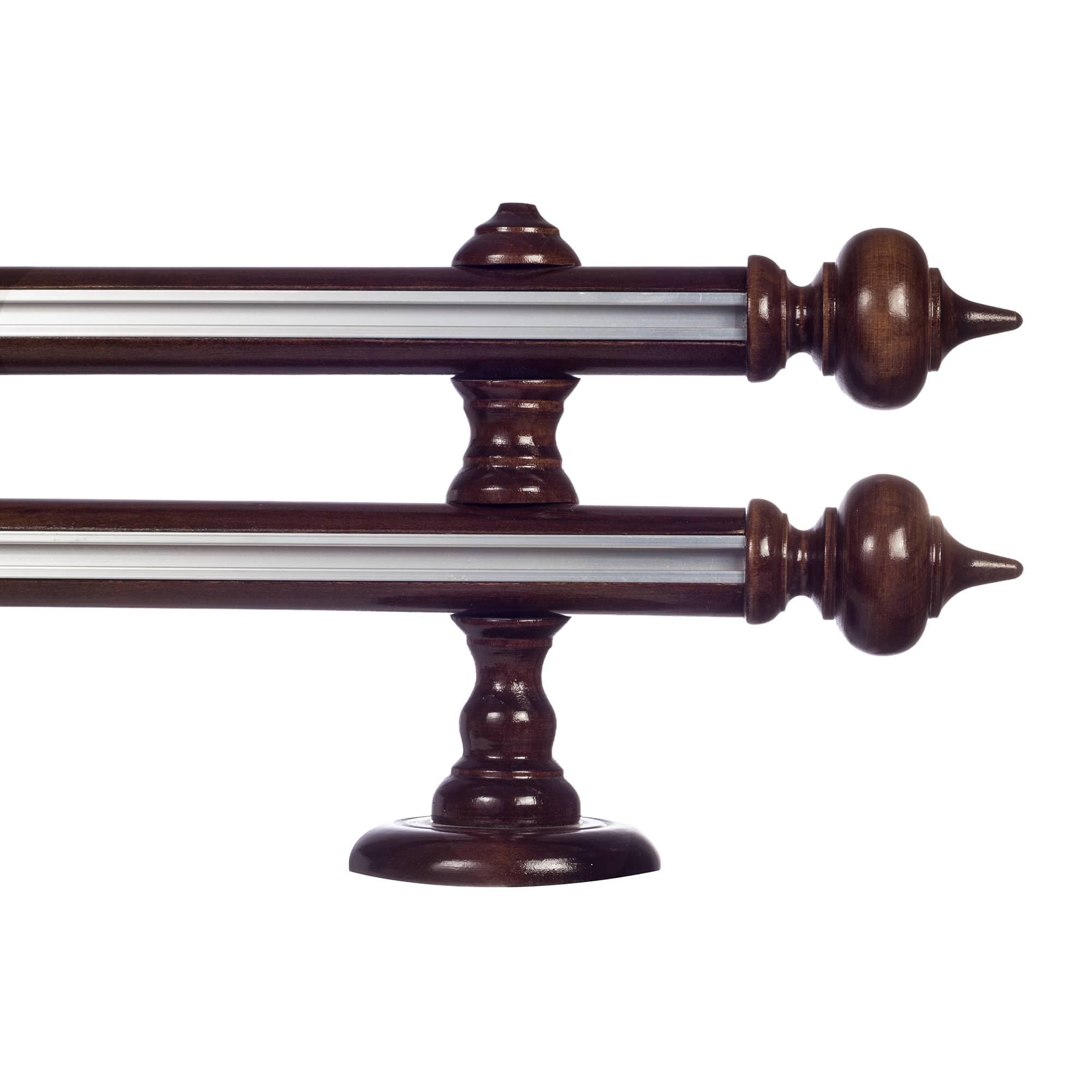 Stella két alumíniumsínes fa rúdkarnis nuc Stella két alumíniumsínes fa rúdkarnis Dió