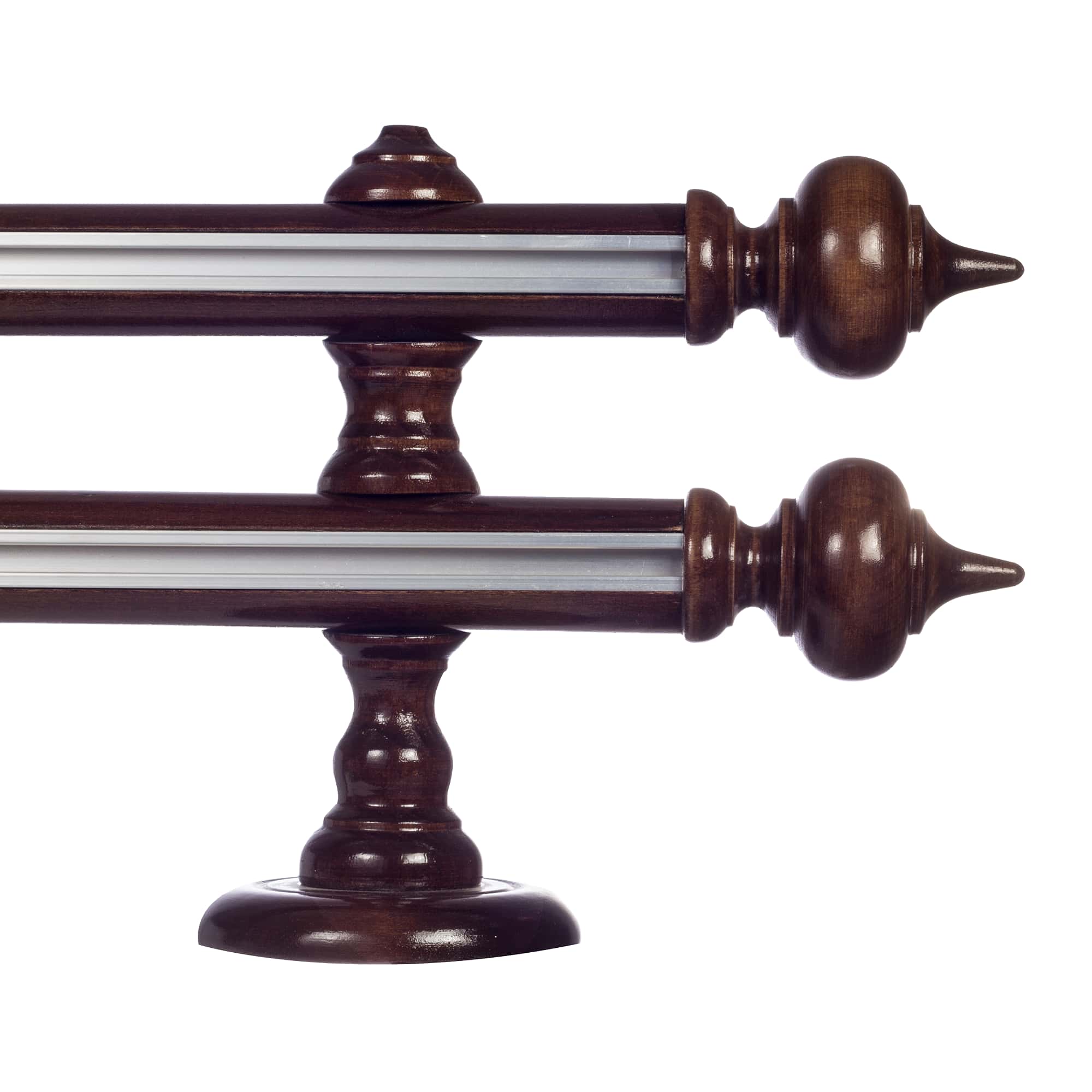 Stella két alumíniumsínes fa rúdkarnis nuc Stella két alumíniumsínes fa rúdkarnis Dió