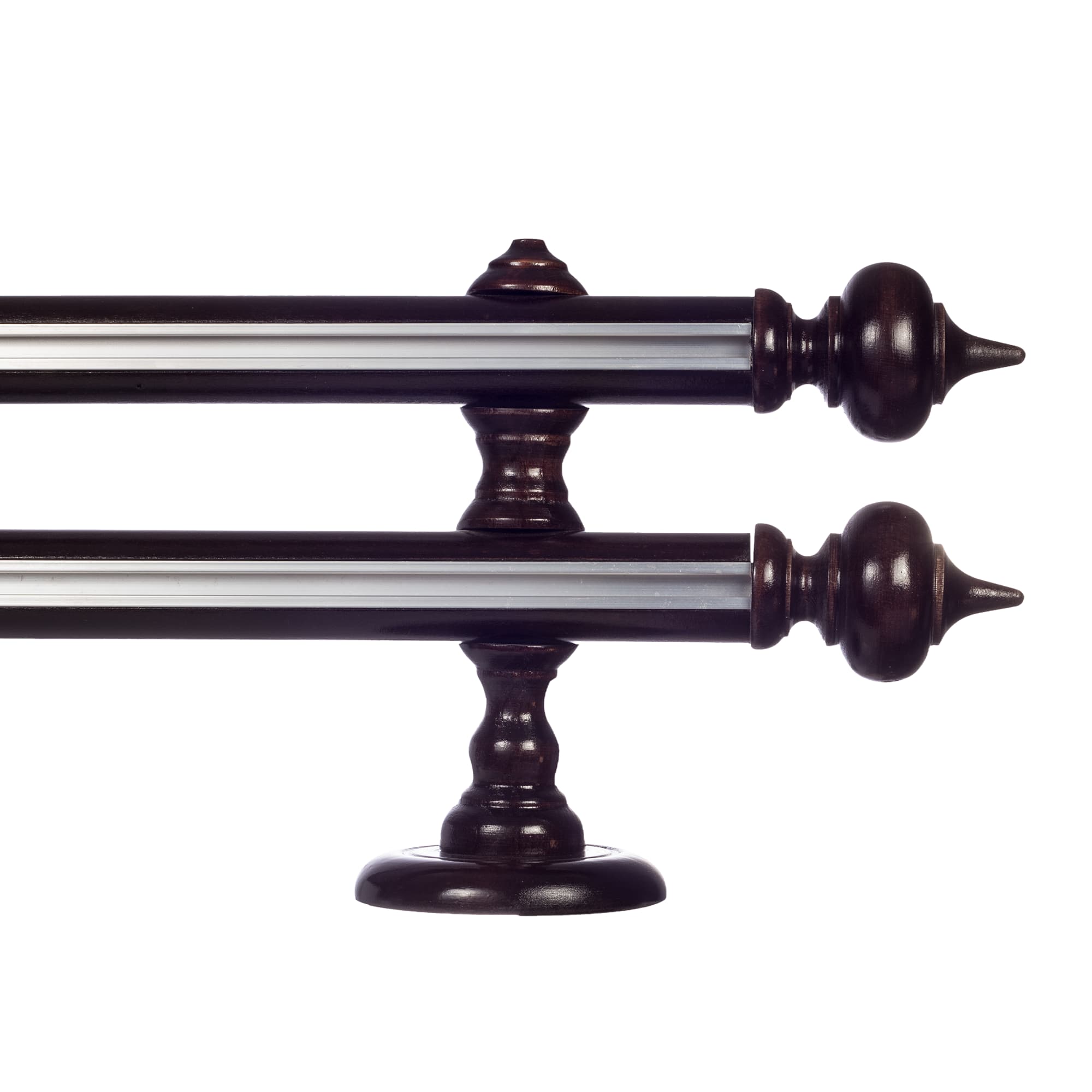 Stella két alumíniumsínes fa rúdkarnis wenge Stella két alumíniumsínes fa rúdkarnis Wenge