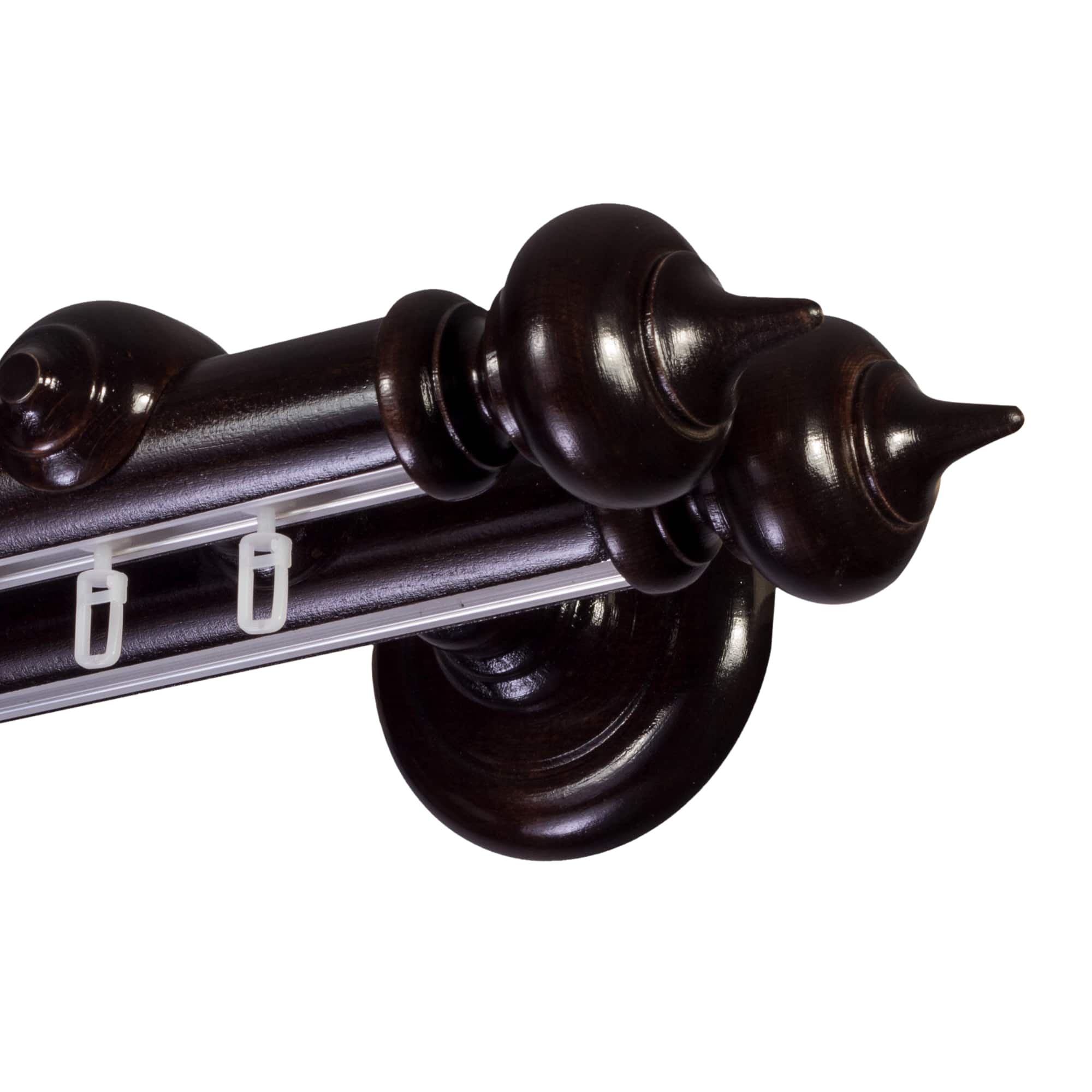 Stella két alumíniumsínes fa rúdkarnis wenge Stella két alumíniumsínes fa rúdkarnis Wenge