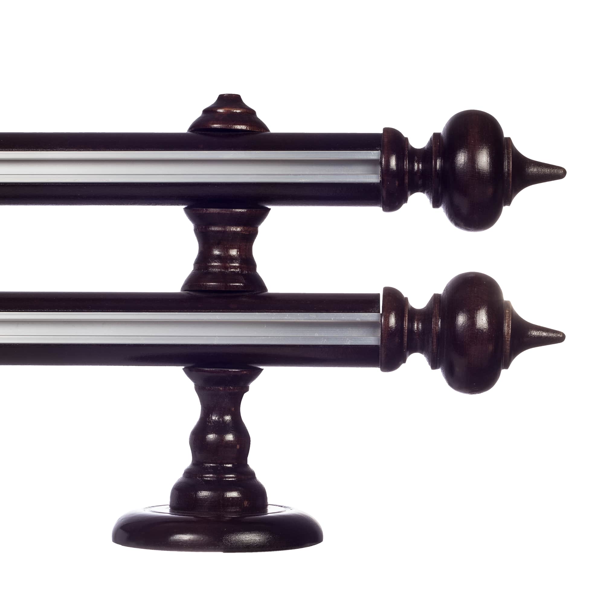 Stella két alumíniumsínes fa rúdkarnis wenge Stella két alumíniumsínes fa rúdkarnis Wenge