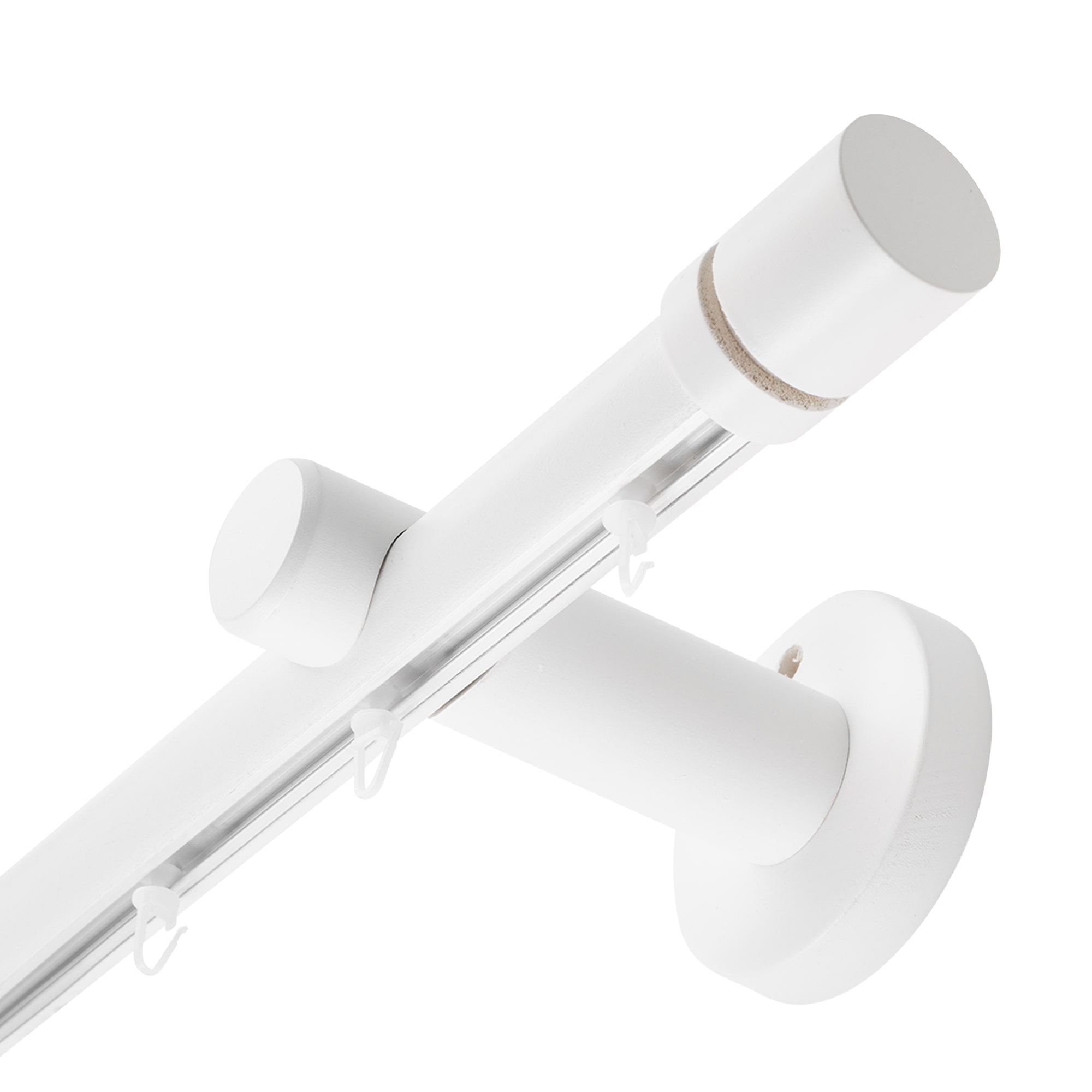 Cilindrikus egy alumíniumsínes fa rúdkarnis alb Cilindrikus egy alumíniumsínes fa rúdkarnis Fehér