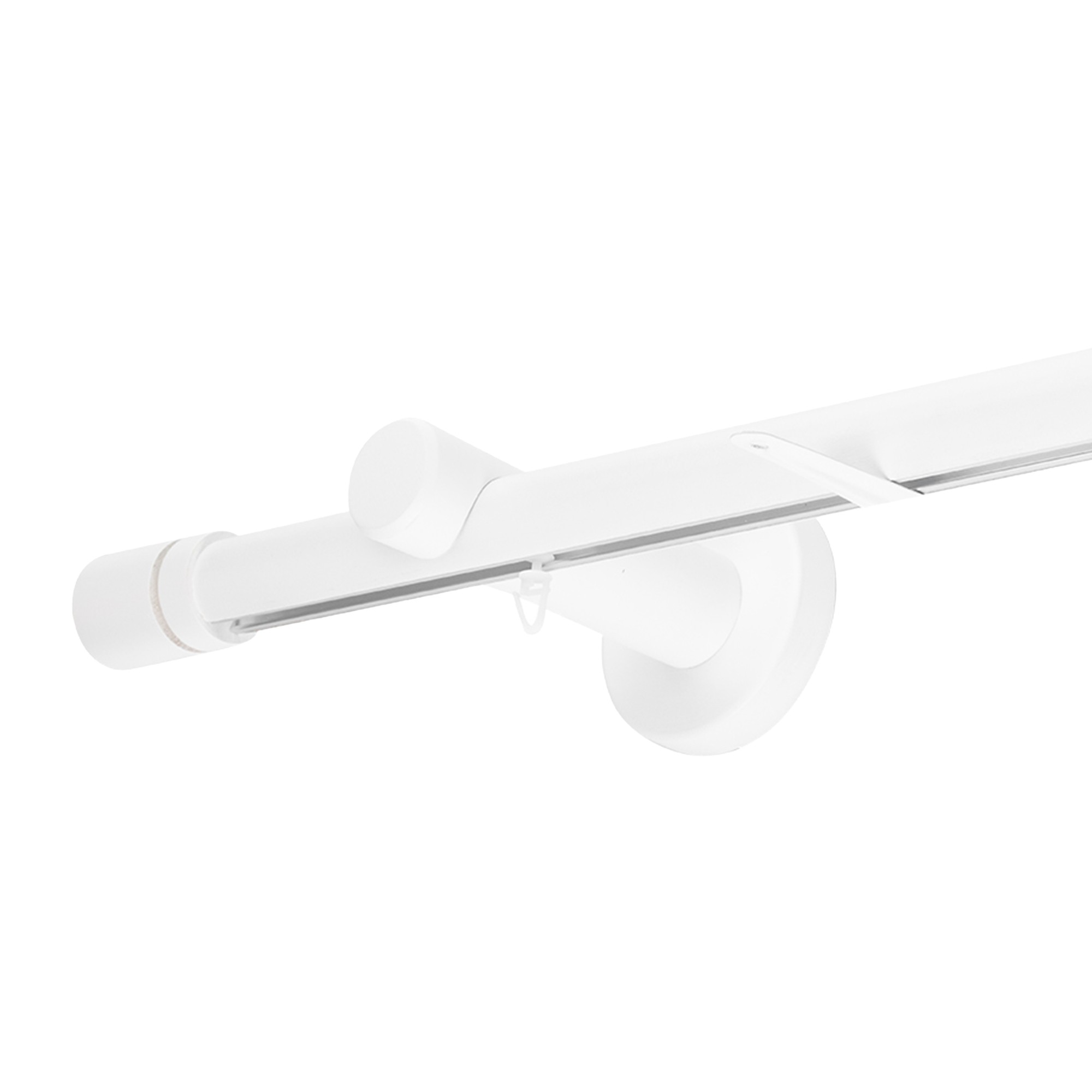 Cilindrikus egy alumíniumsínes fa rúdkarnis alb Cilindrikus egy alumíniumsínes fa rúdkarnis Fehér