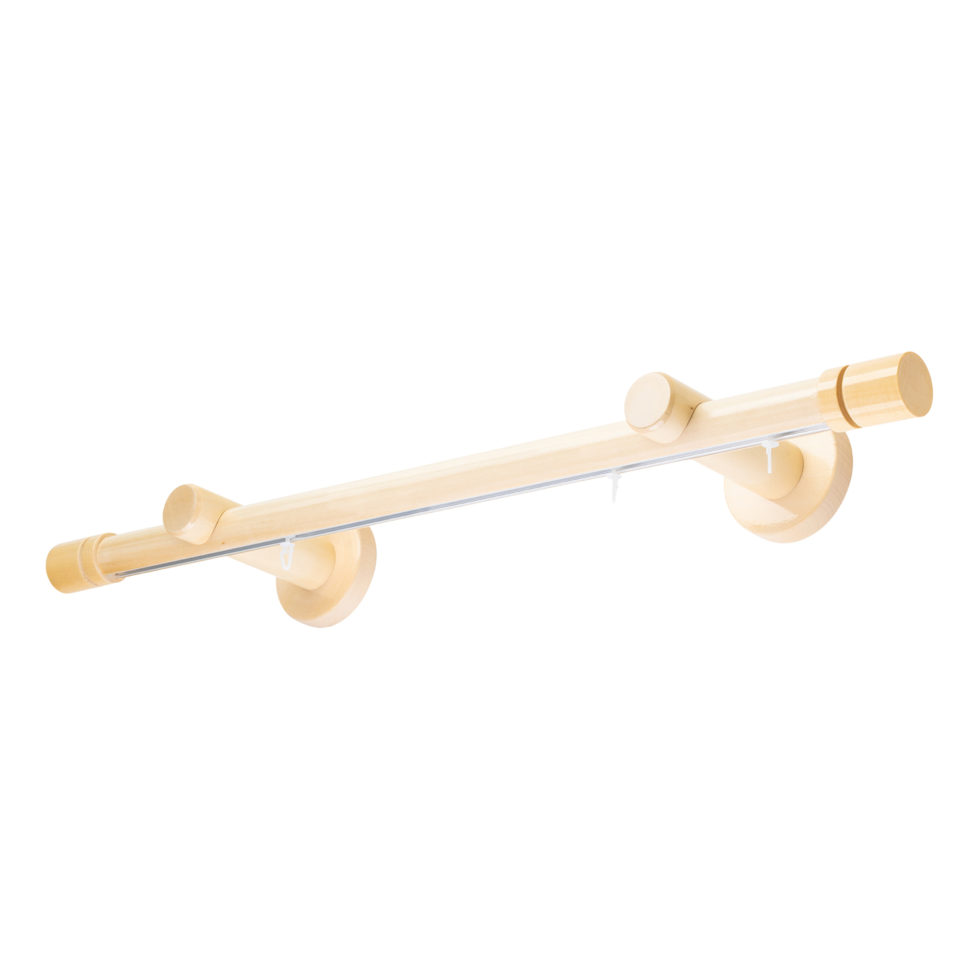 Cilindrikus egy alumíniumsínes fa rúdkarnis natur Cilindrikus egy alumíniumsínes fa rúdkarnis Natúr