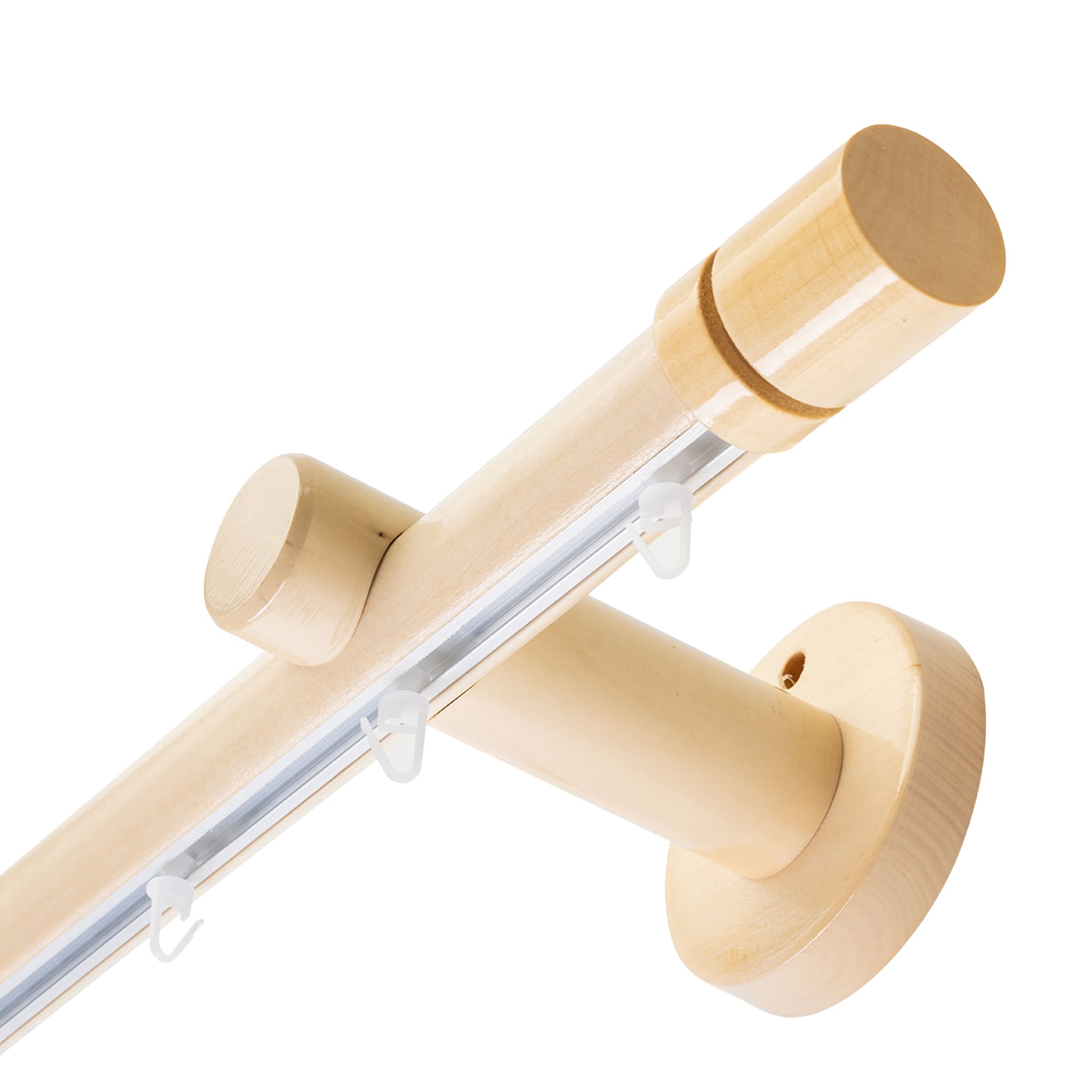 Cilindrikus egy alumíniumsínes fa rúdkarnis natur Cilindrikus egy alumíniumsínes fa rúdkarnis Natúr