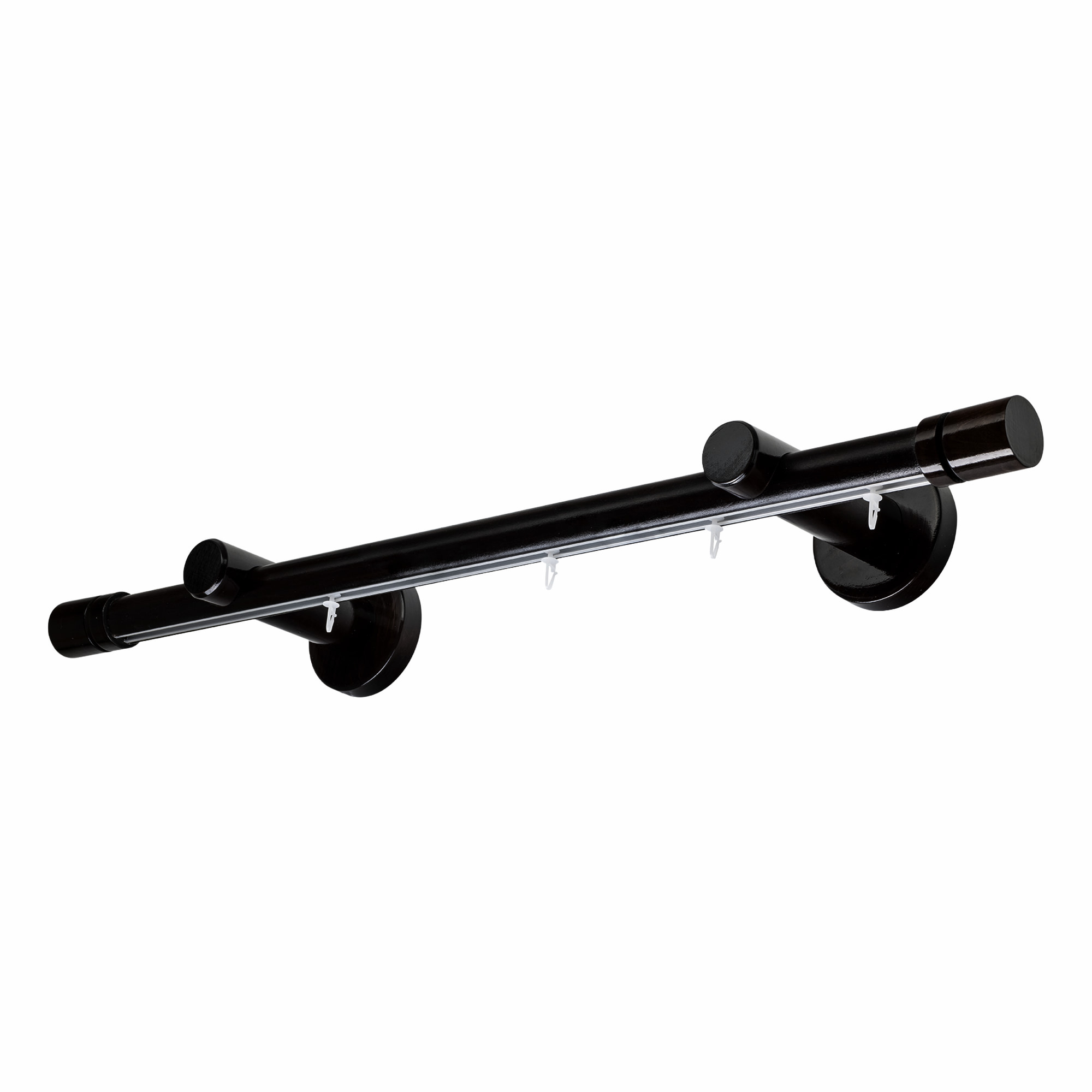 Cilindrikus egy alumíniumsínes fa rúdkarnis negru Cilindrikus egy alumíniumsínes fa rúdkarnis Fekete