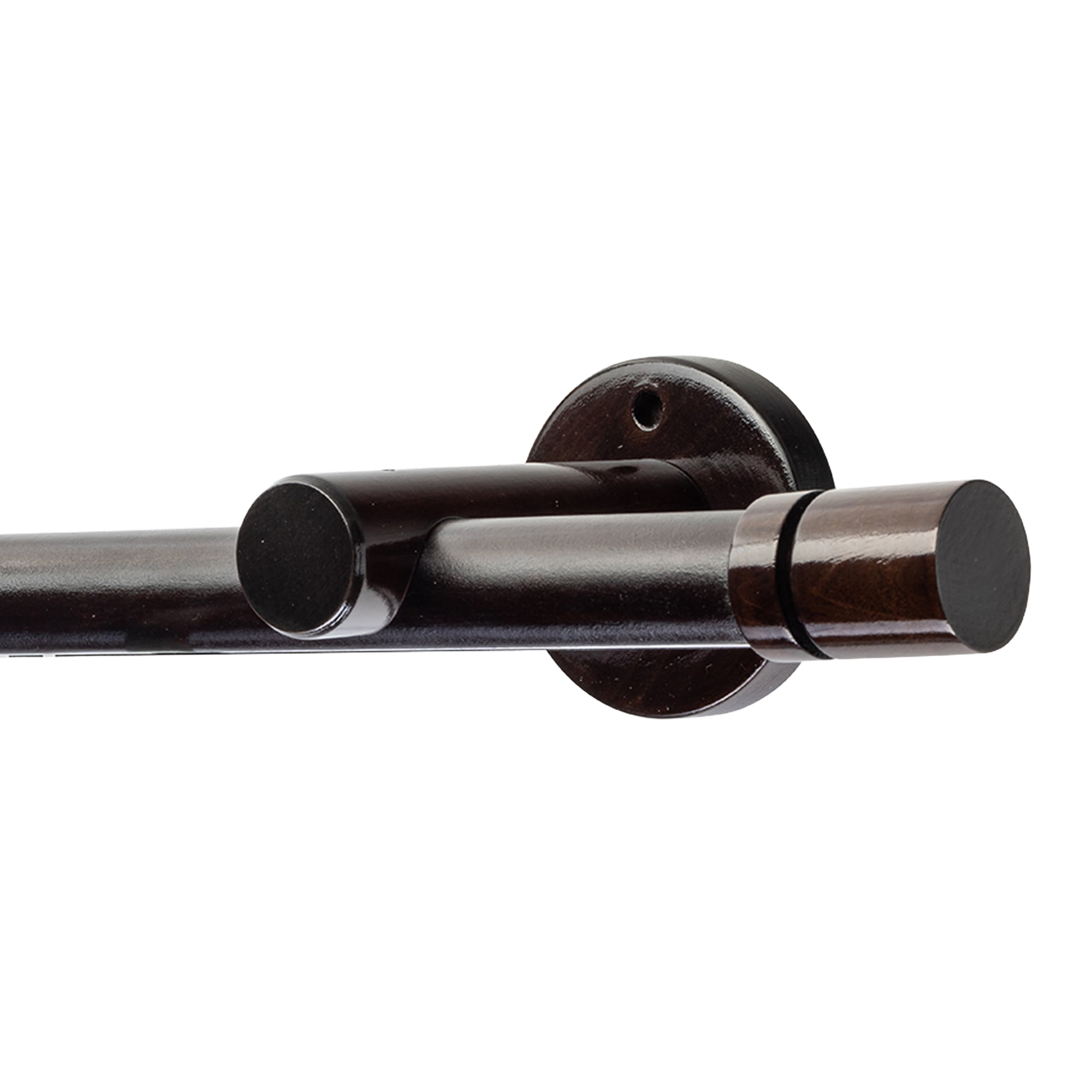 Cilindrikus egy alumíniumsínes fa rúdkarnis wenge Cilindrikus egy alumíniumsínes fa rúdkarnis Wenge